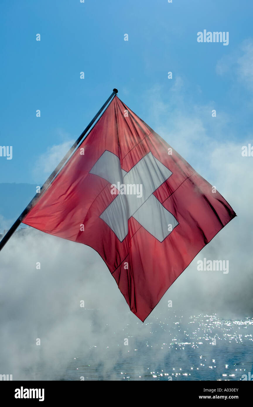 Drapeau suisse Banque D'Images