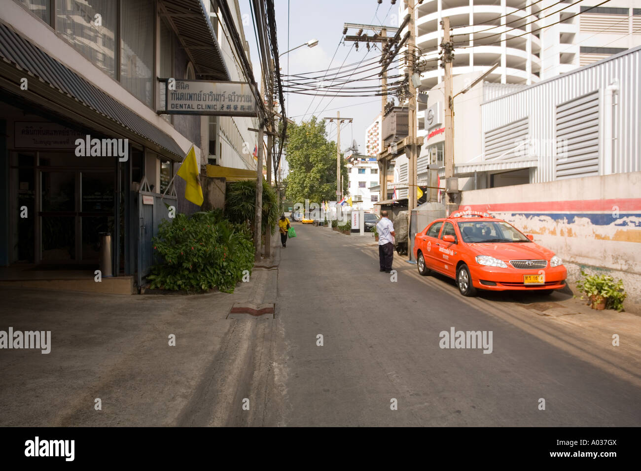 Backstreet dans la région de Siam square de Bangkok en Thaïlande. Banque D'Images