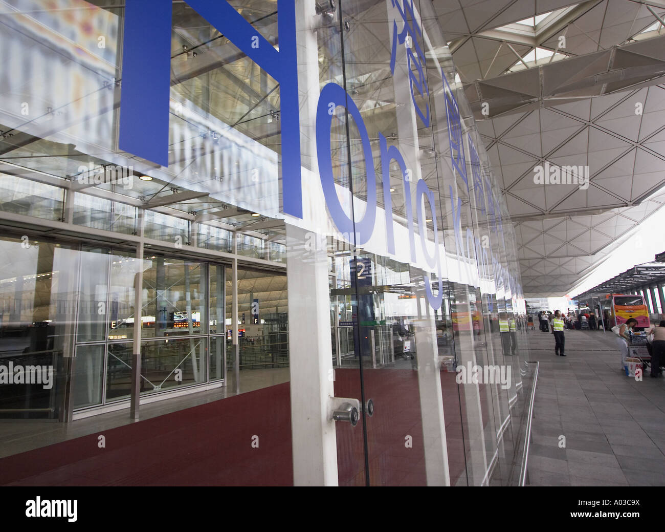 Face de l'Aéroport International de Hong Kong Banque D'Images