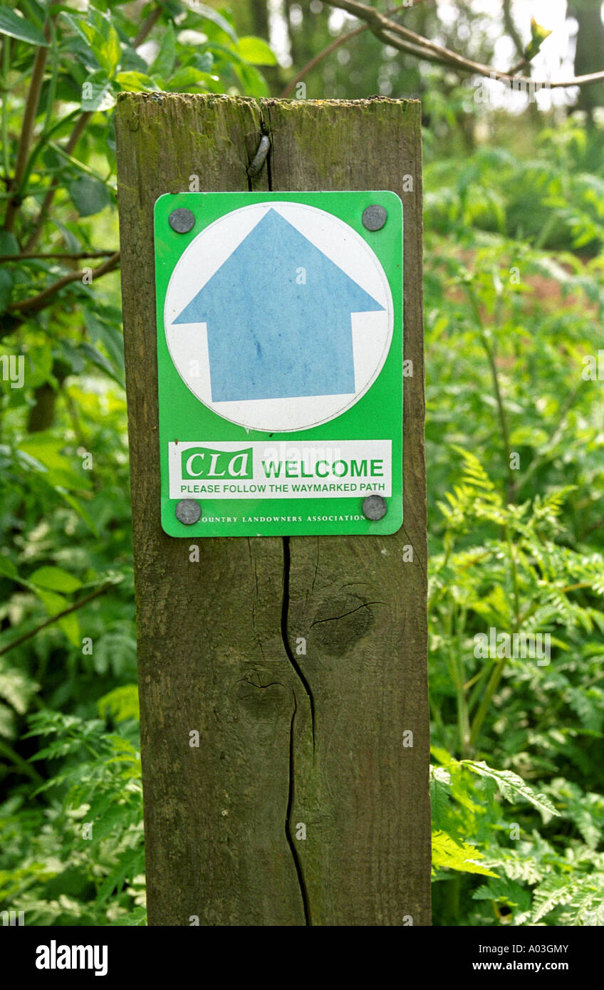 Country Landowners Association post marqueur Banque D'Images