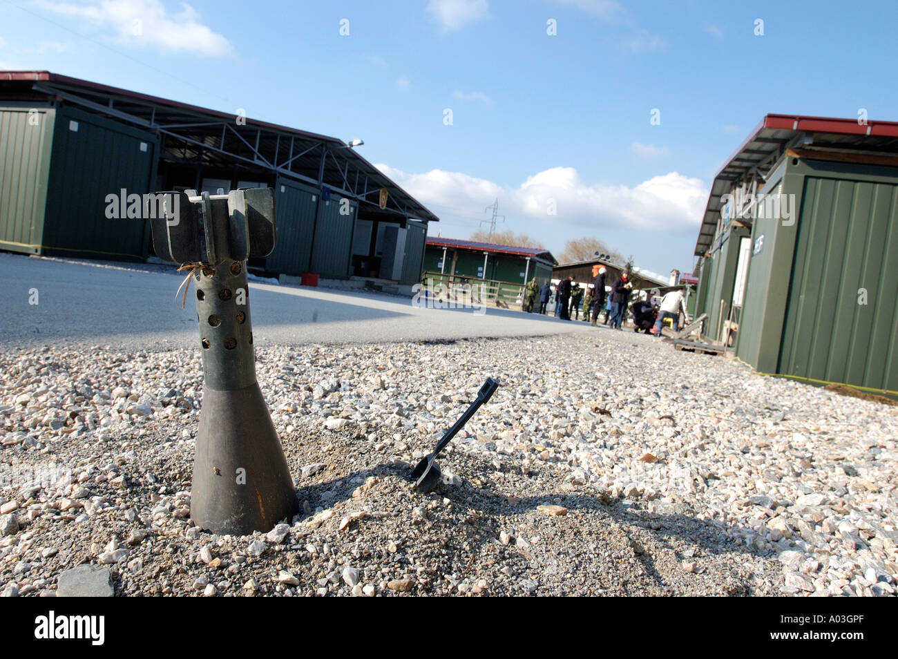 Victoria, Camp de Base pour les forces de maintien de la suédoise, une partie de la Force du Kosovo (KFOR) au Kosovo.Ville de Pristina Banque D'Images