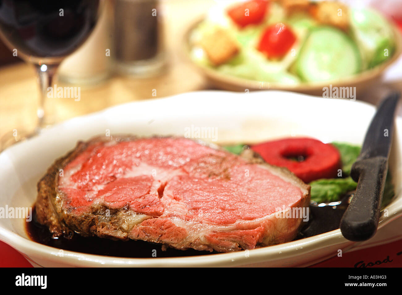 Prime Rib Steak. Banque D'Images