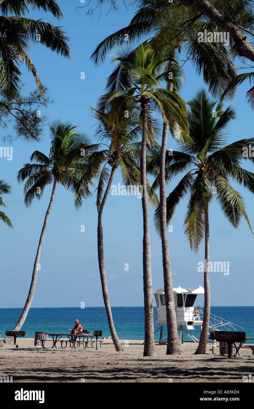 Plage sur la côte atlantique. Fort Lauderdale Florida USA Banque D'Images