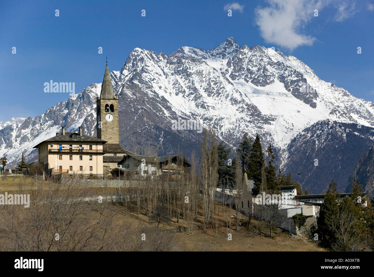 Gignod, San Bernardo, Valle d'Aosta, Italie Banque D'Images