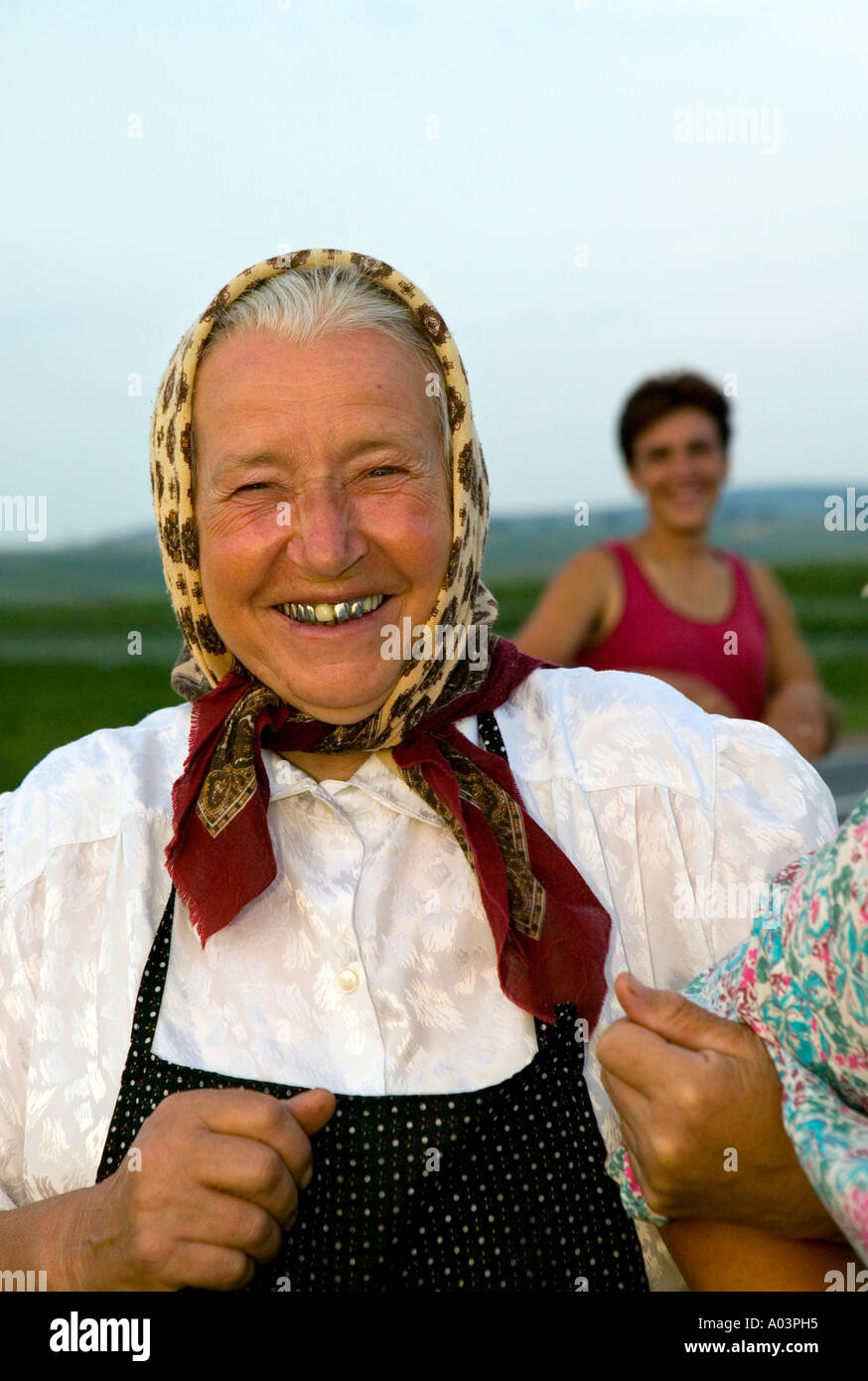 Agricultrice, Moldavie, Roumanie Banque D'Images
