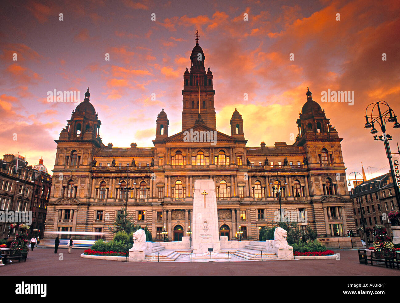 City Chambers, George Sq. Glasgow, Ecosse Banque D'Images