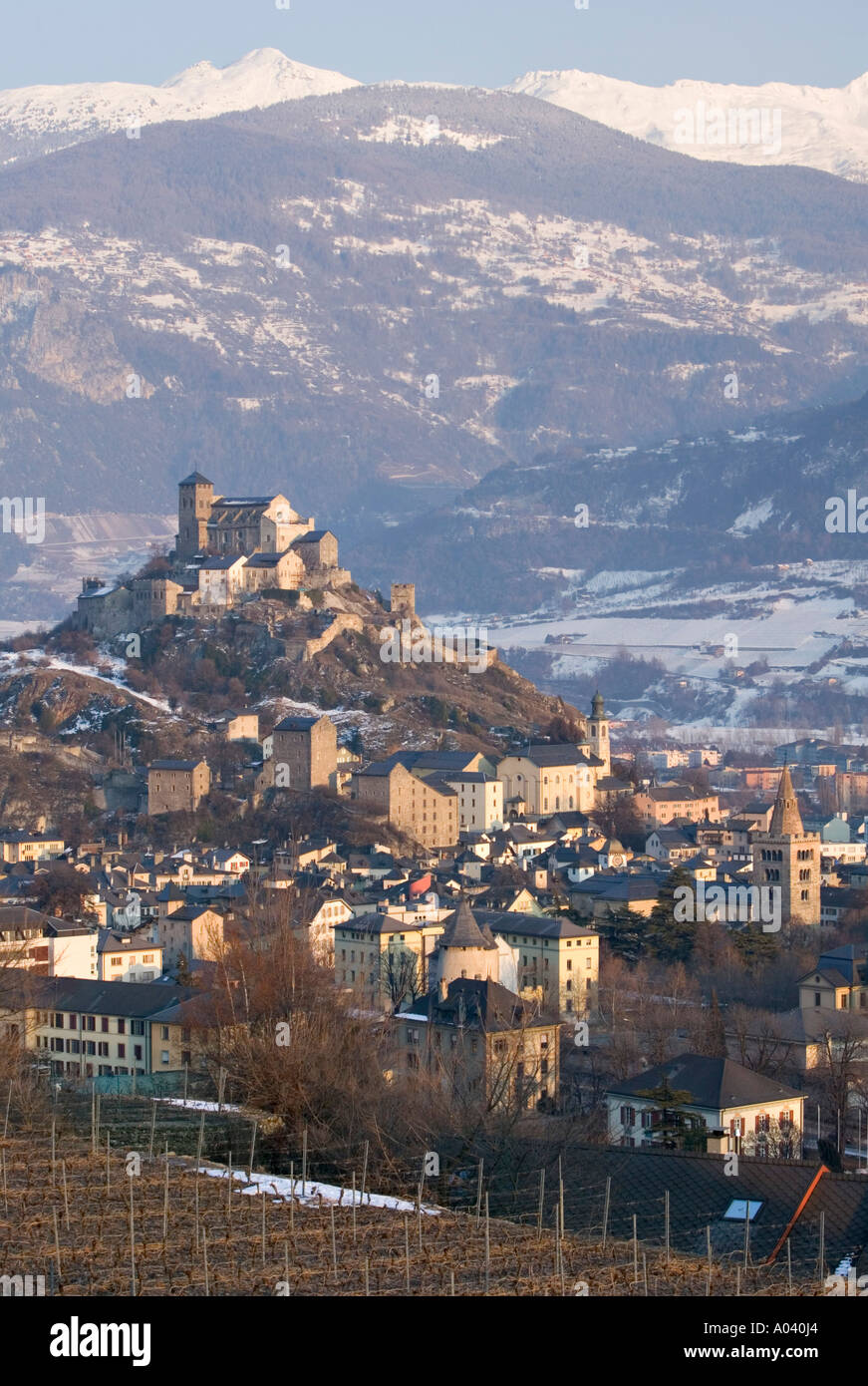 Basilique de Valère, Sion, Valais, Suisse Banque D'Images