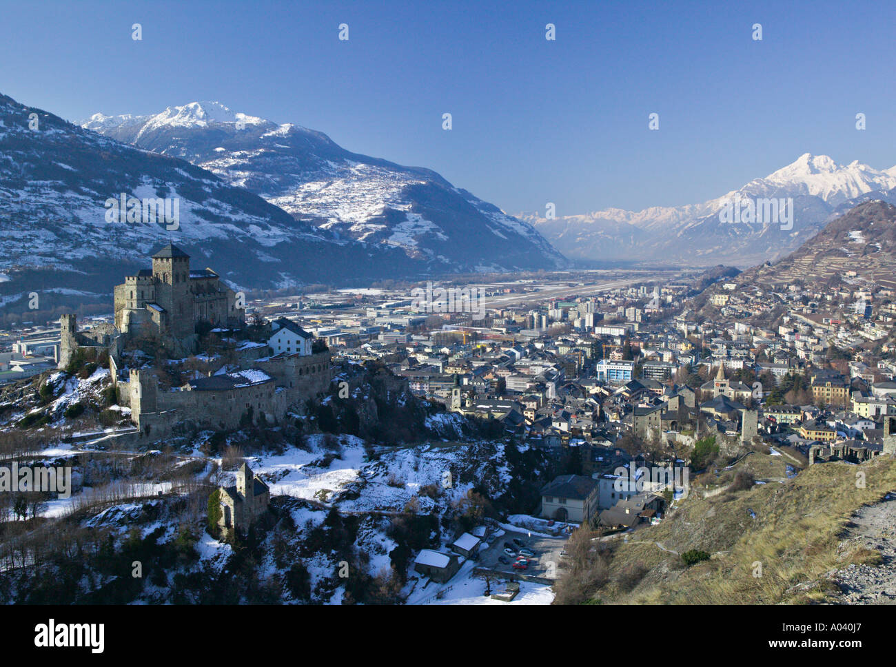 Basilique de Valère, Sion, Valais, Suisse Banque D'Images