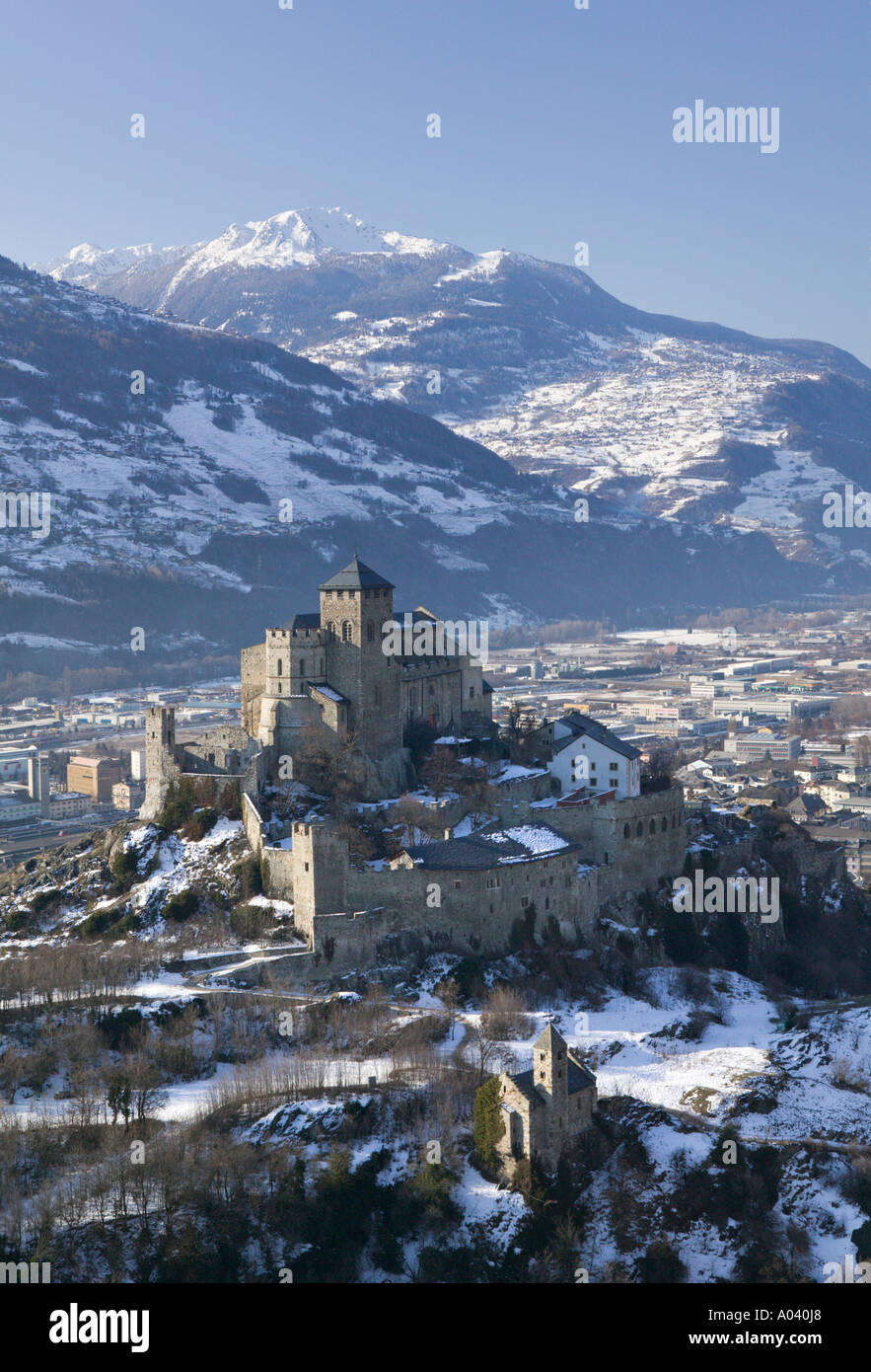 Basilique de Valère, Sion, Valais, Suisse Banque D'Images