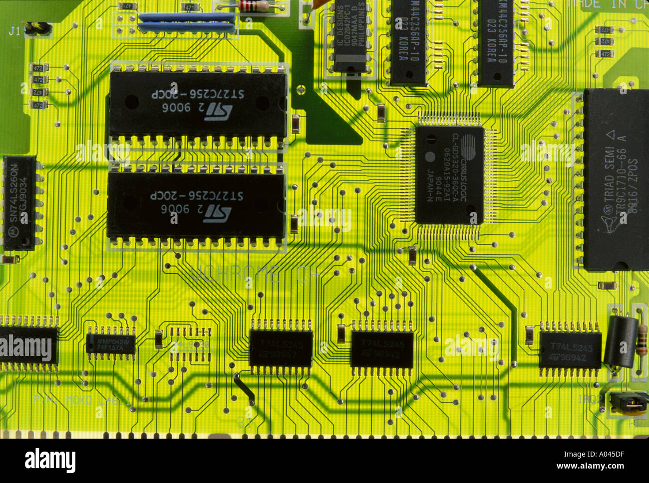 Close up de carte de circuit imprimé Banque D'Images