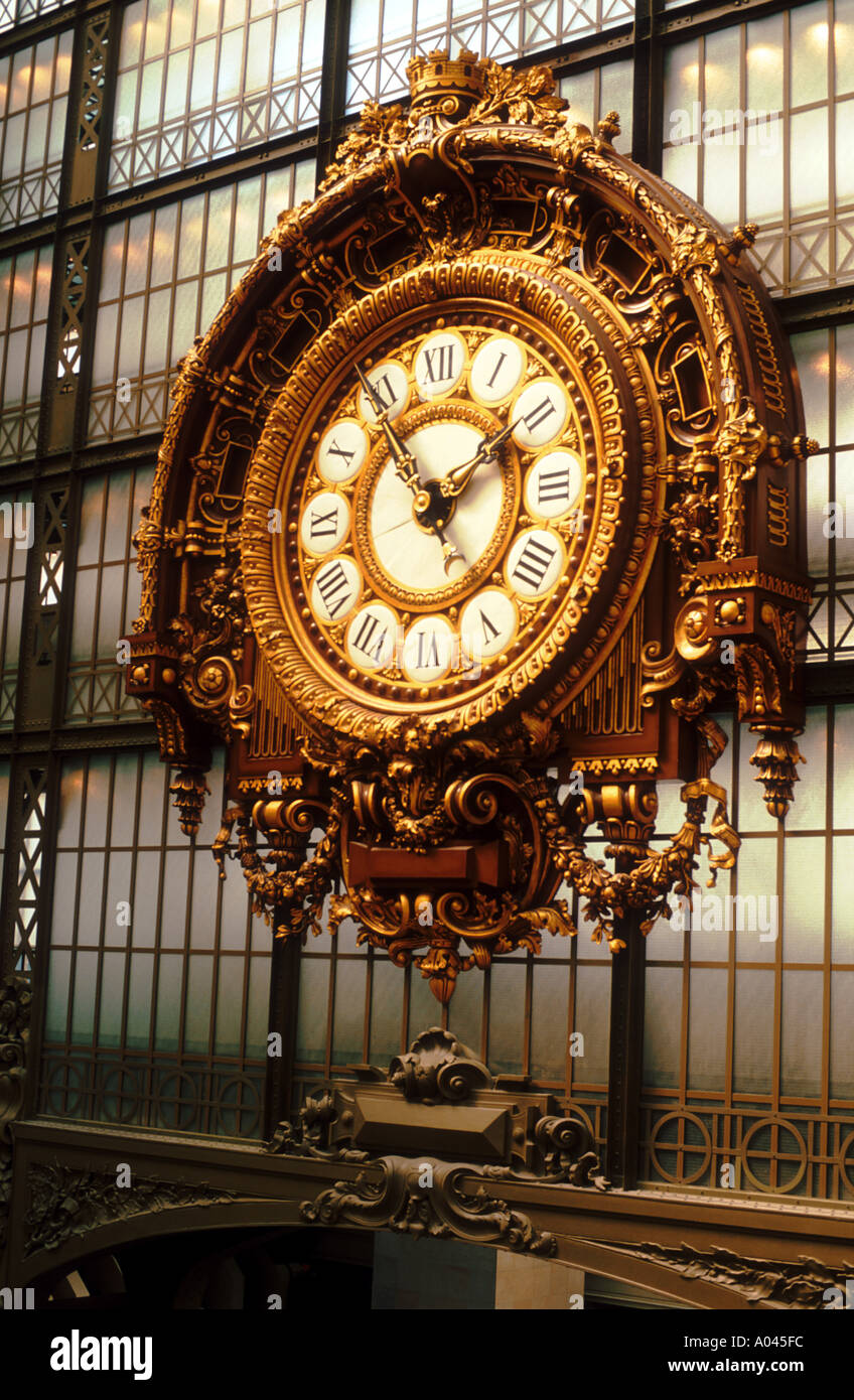 France Paris Musée d Orsay la grande horloge Banque D'Images