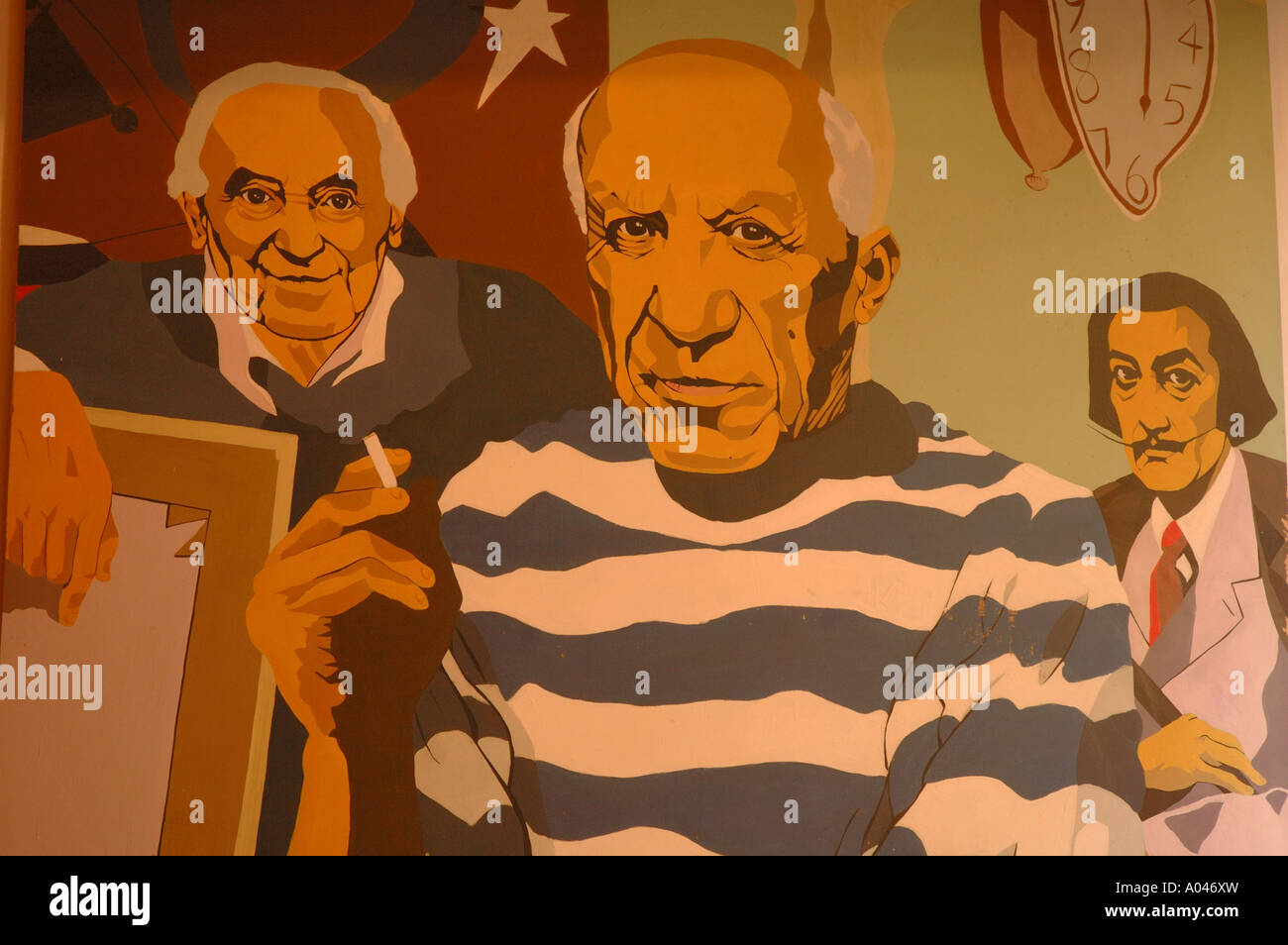 Les trois peintres catalans populaires : Miro Picasso , und Dali . Barcelone , Catalogne , Espagne , Europe Banque D'Images