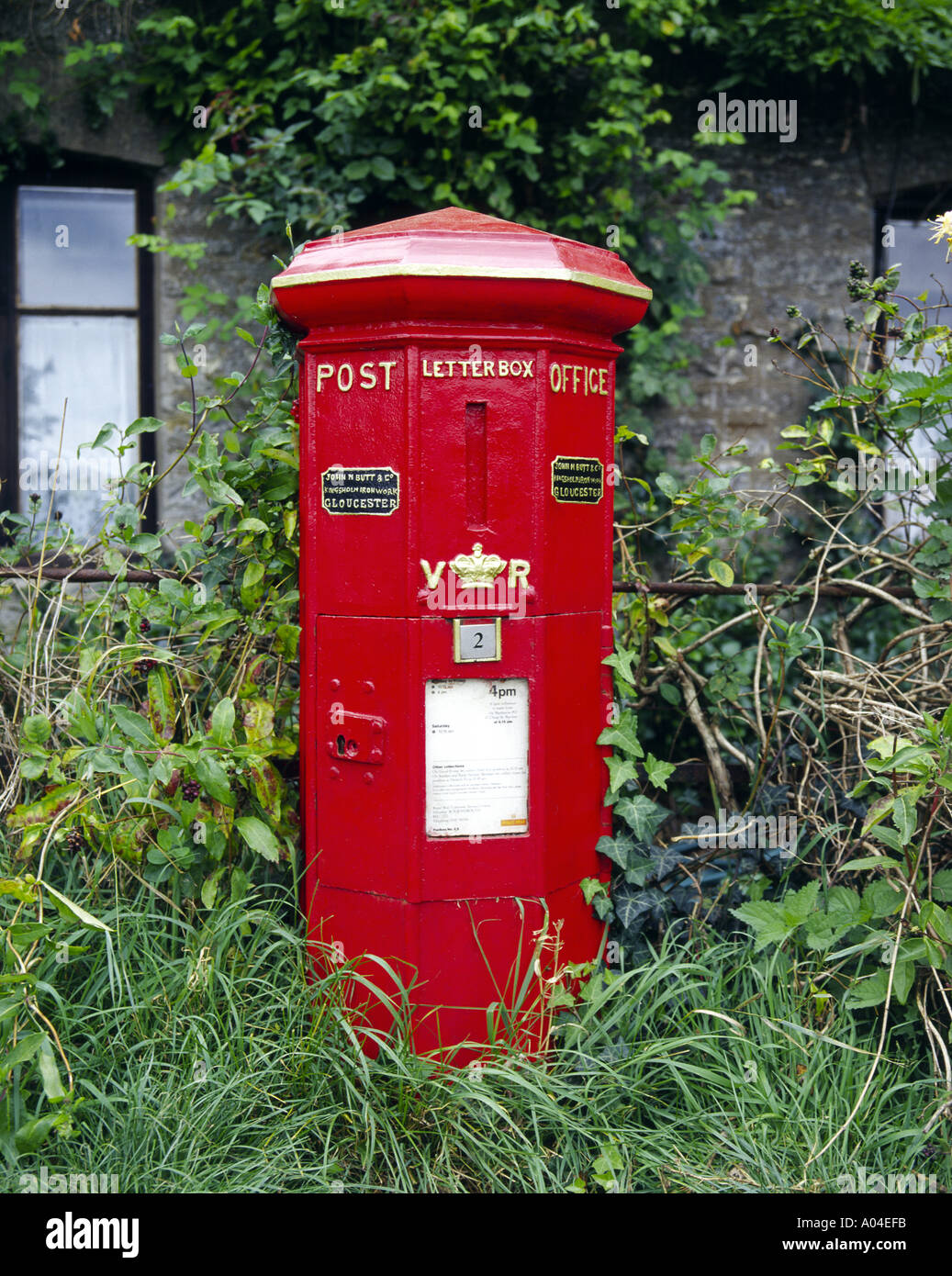 Victorian Post Box 1850 Holwell Dorset UK Banque D'Images