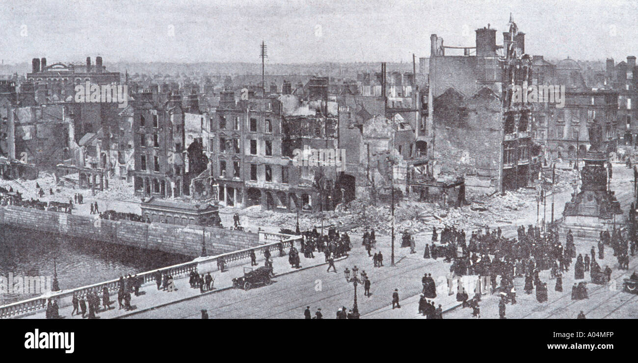Dublin, Irlande. Soulèvement De Pâques, 1916. Banque D'Images
