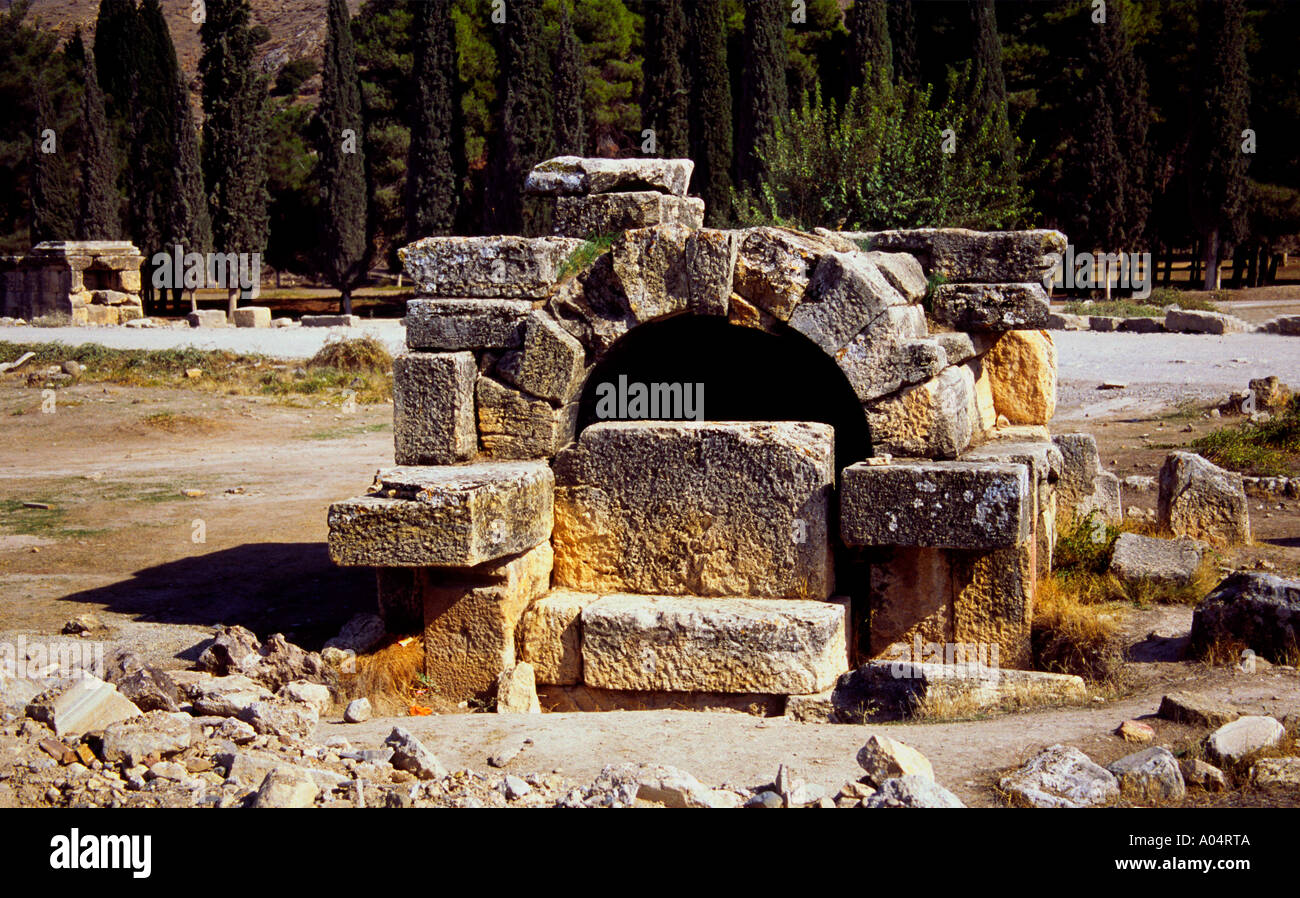 Ruines dans Hiérapolis, Turquie Banque D'Images