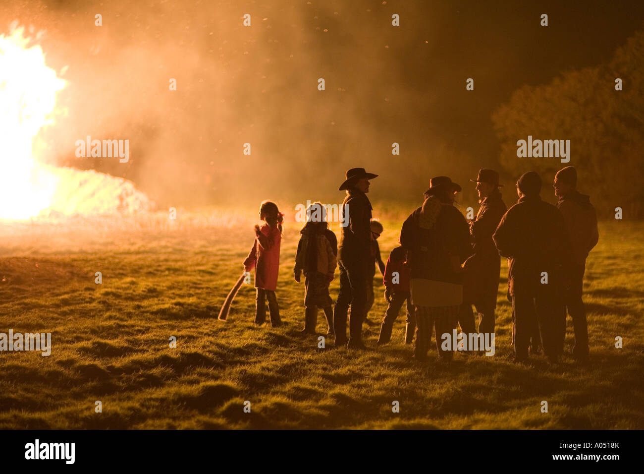 Feu de joie Banque D'Images