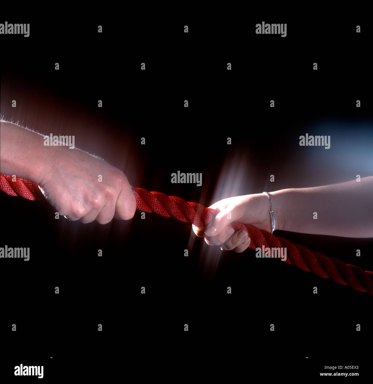 Remorqueur de la guerre l'homme et de la femme Banque D'Images