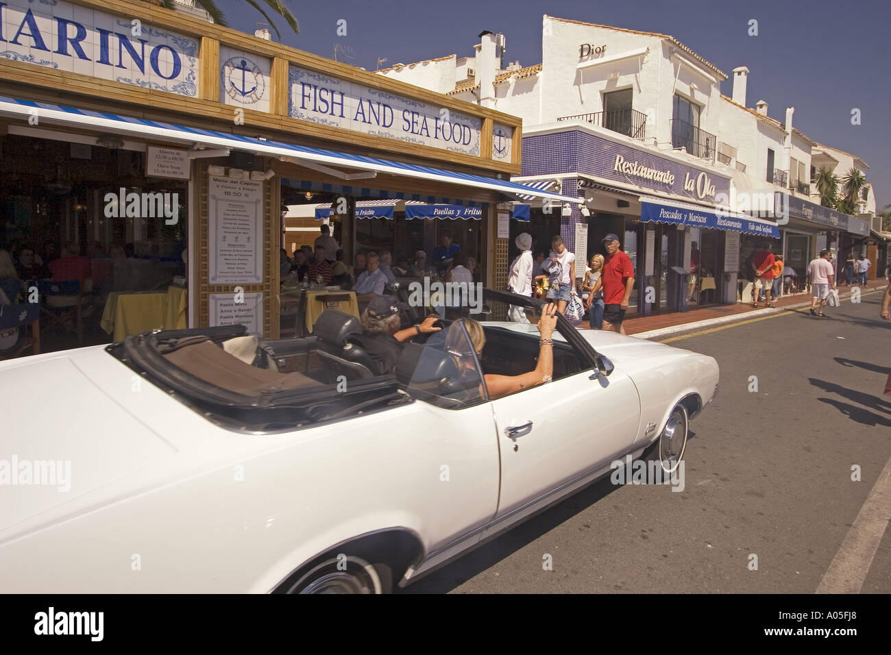 Espagne Puerto Banus Marbella andalousie Cabrio Banque D'Images