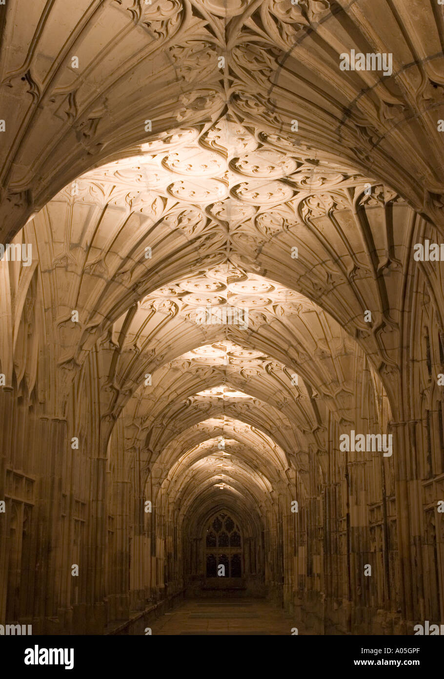 Cloître de la cathédrale de Gloucester - Gloucestershire Banque D'Images