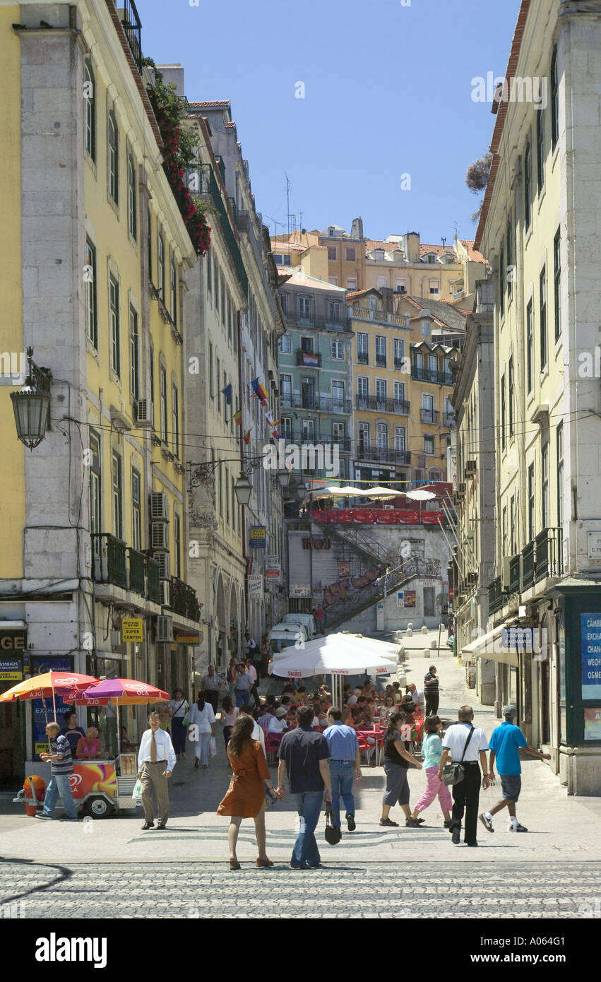 Quartier de Baixa, Lisbonne, Street Banque D'Images