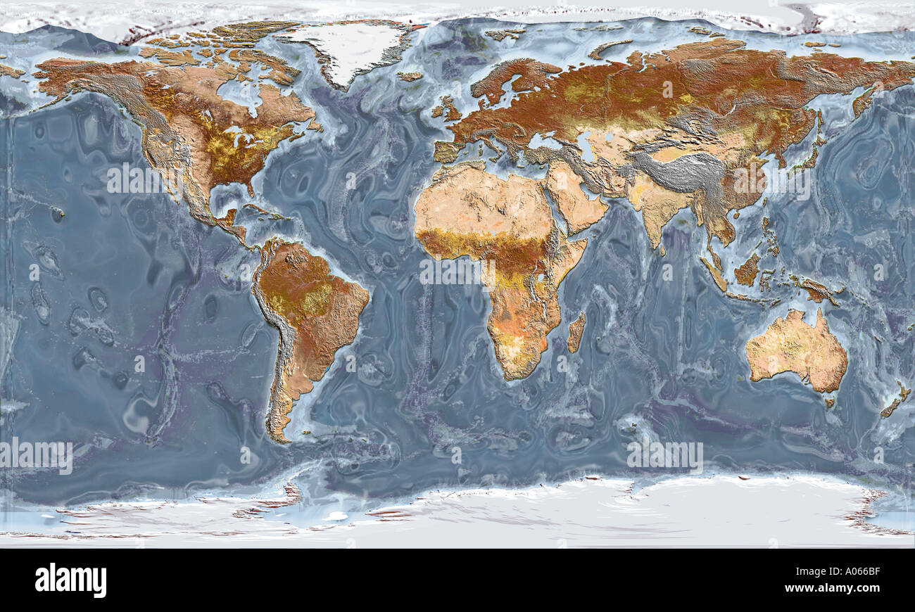 Image satellitaire de la terre dans des tons de terre Banque D'Images