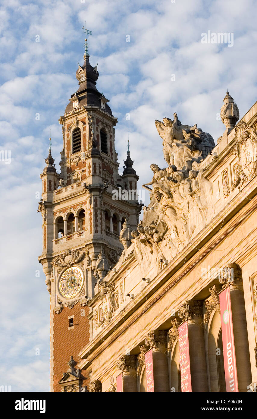 L'Opéra et les bâtiments de la Chambre de Commerce de Lille France Banque D'Images