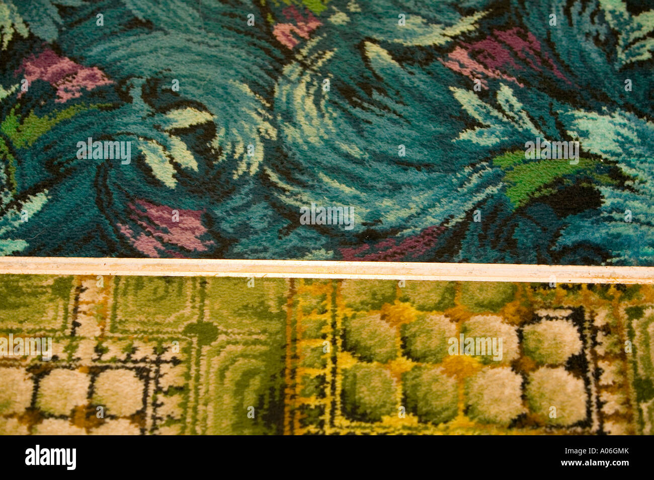 1970 tapis dans une maison, UK Banque D'Images