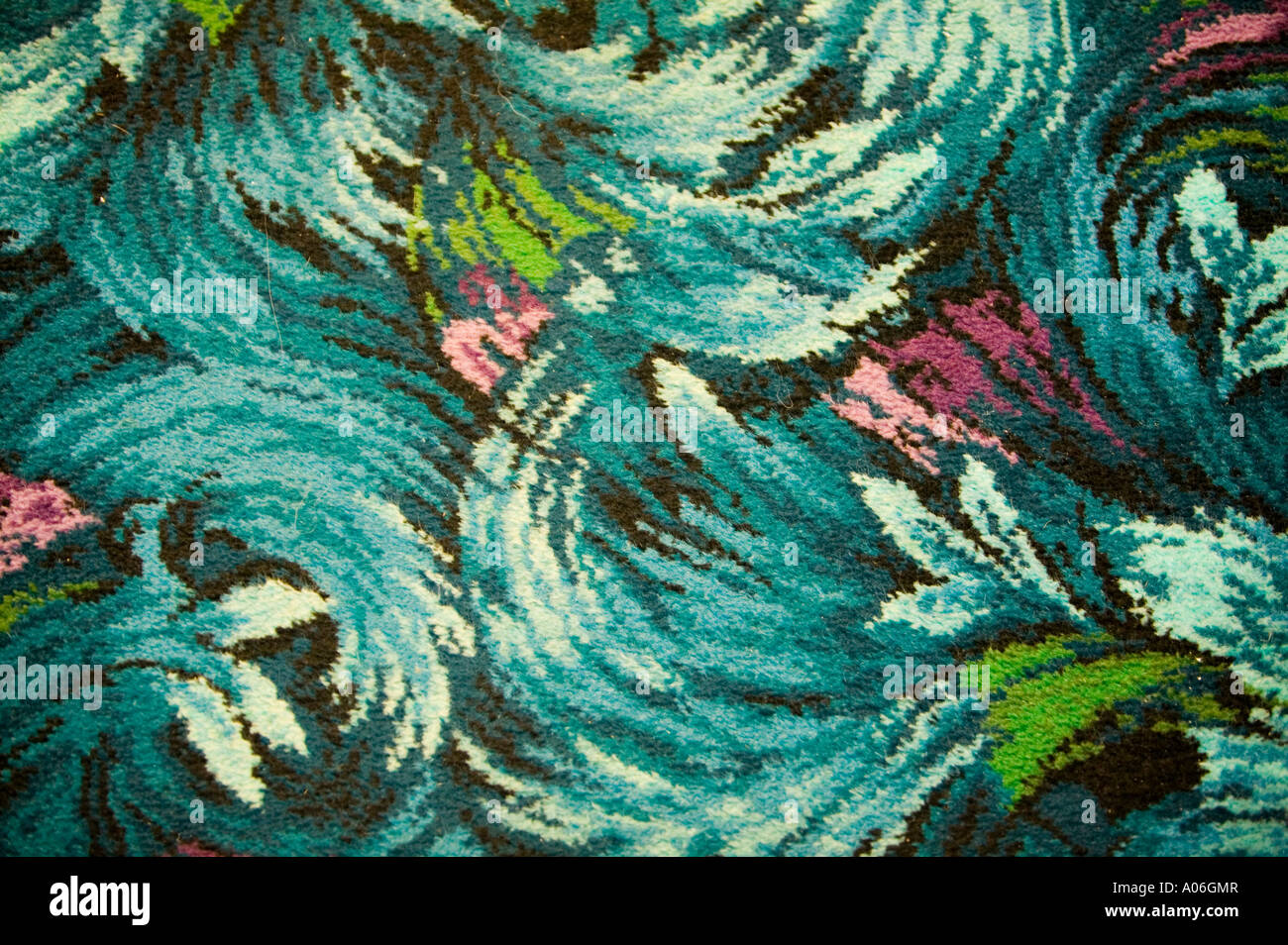 1970 tapis dans une maison, UK Banque D'Images