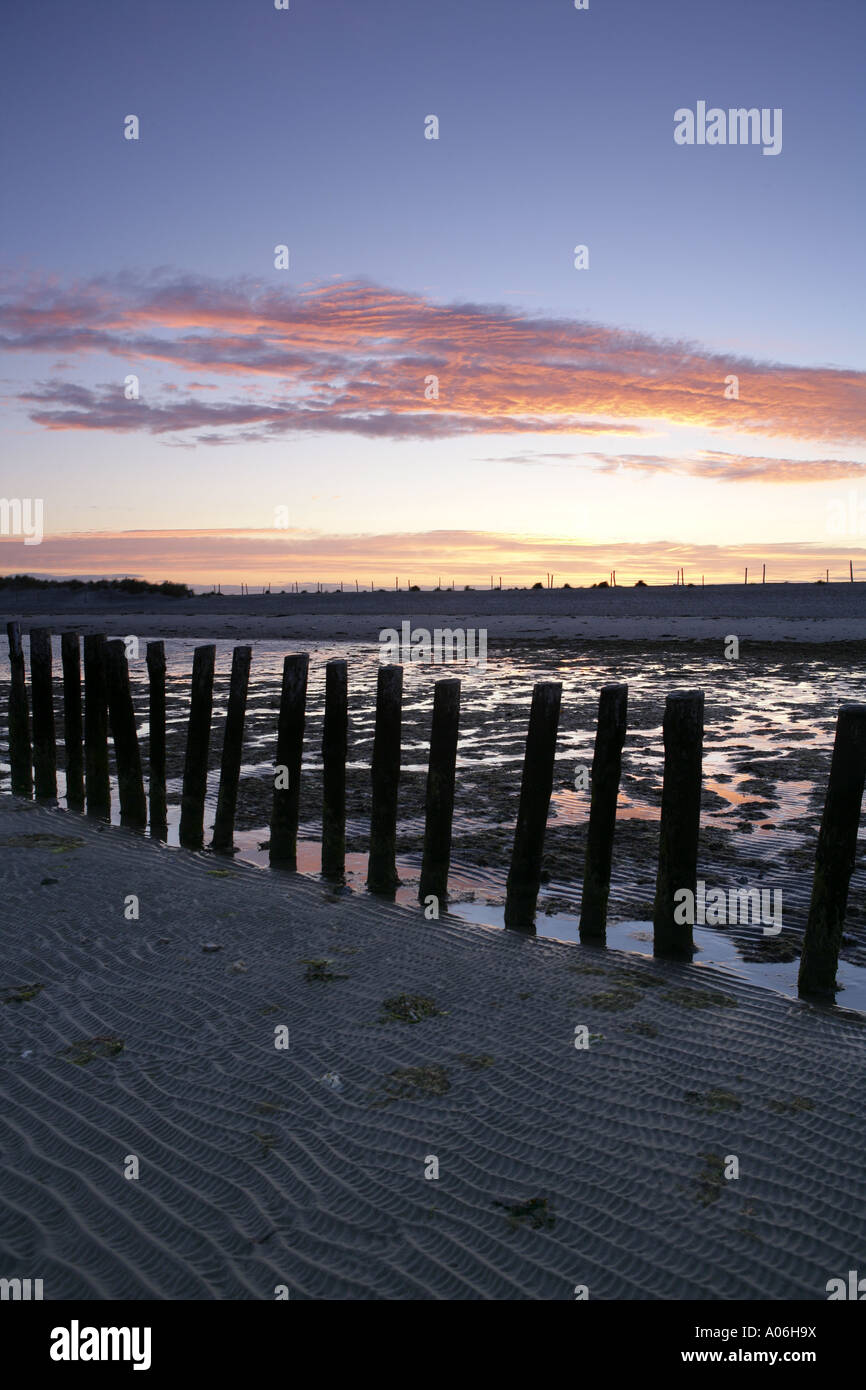 L'aube à West Wittering beach West Sussex Banque D'Images