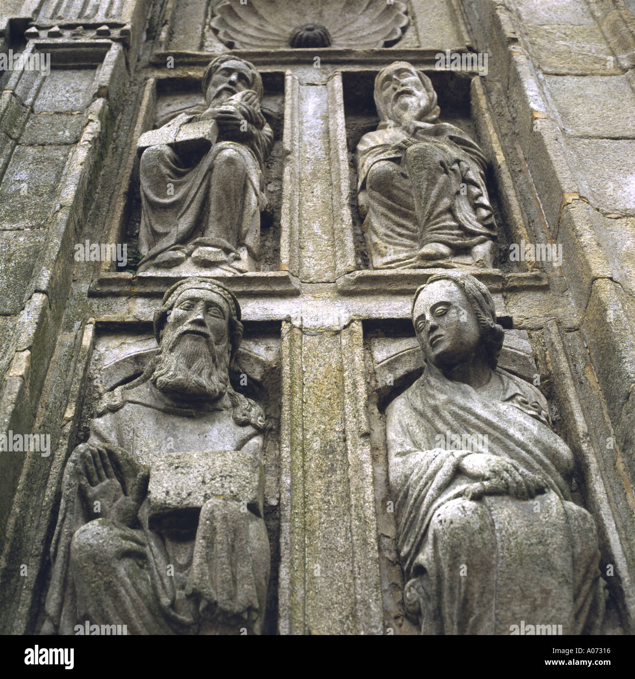 Détail Porta Sancta Cathédrale de Santiago Compostela Galice (Espagne) Banque D'Images