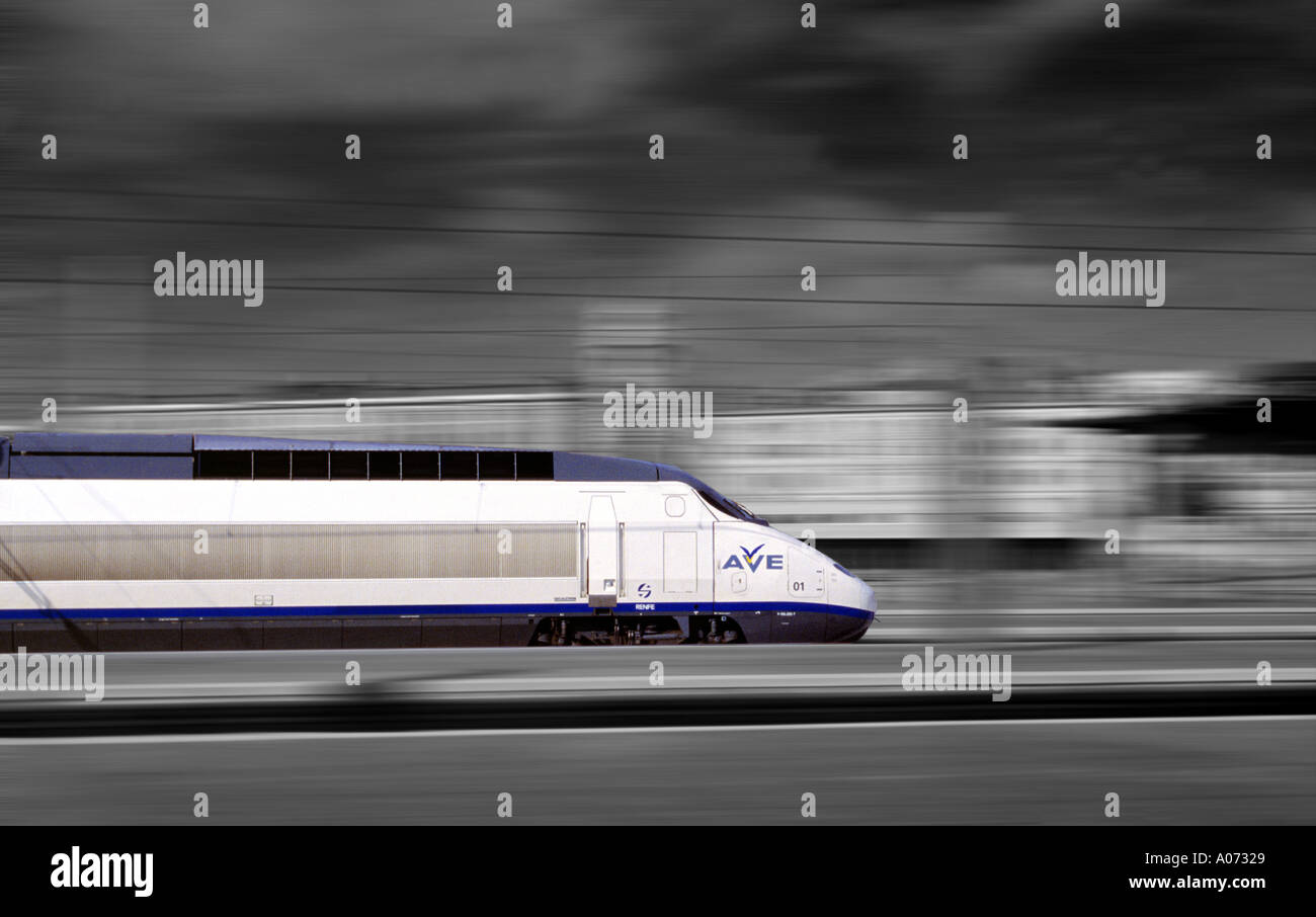 Bullet train AVE Madrid Espagne Banque D'Images