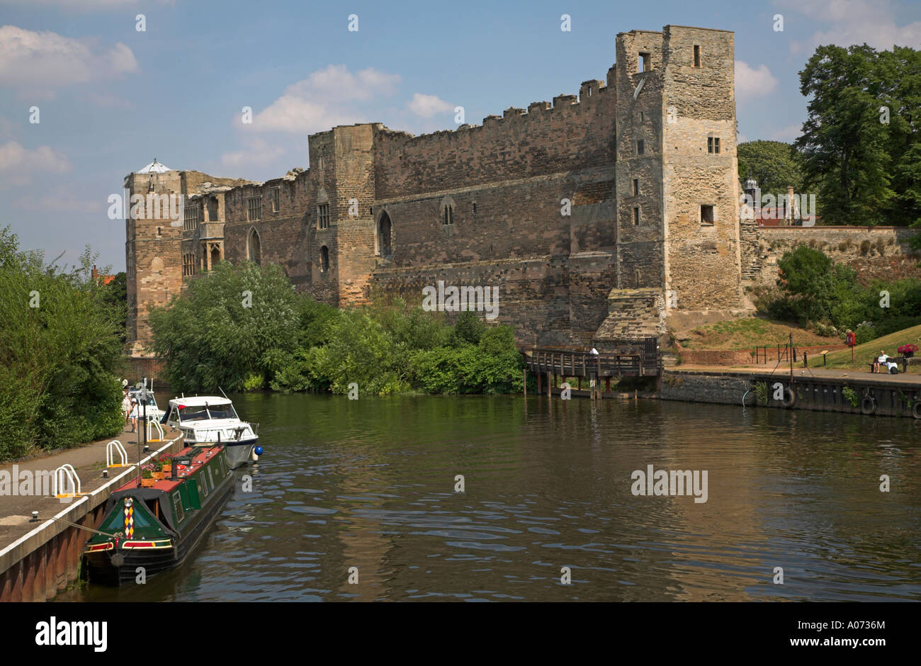 Château de Newark sur la rivière Trent, Nottinghamshire, Angleterre Banque D'Images