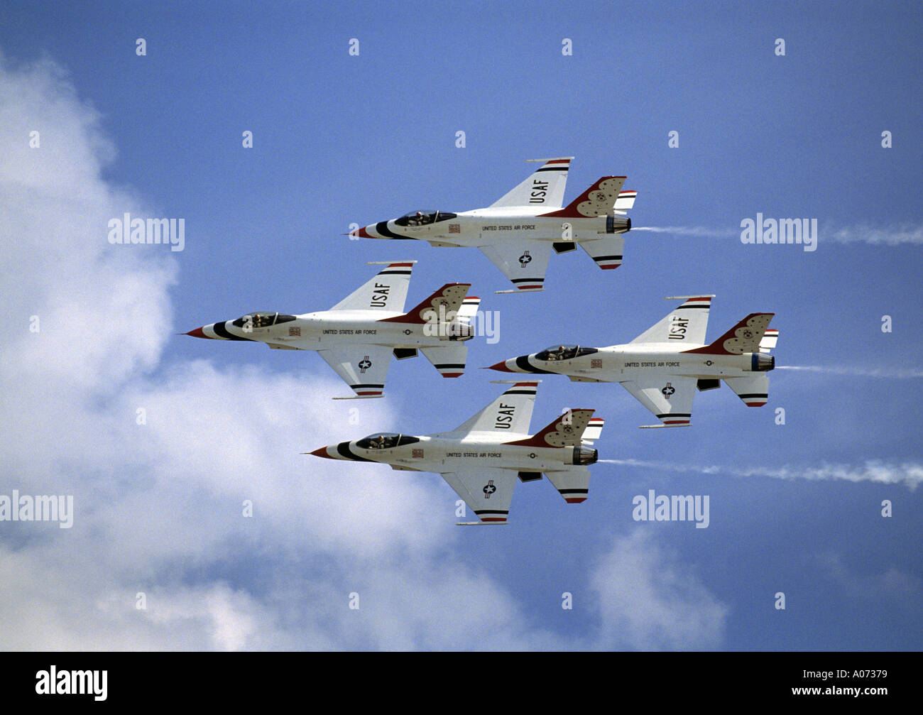 Les Thunderbirds de l'US Air Force de l'équipe acrobatique USA Banque D'Images