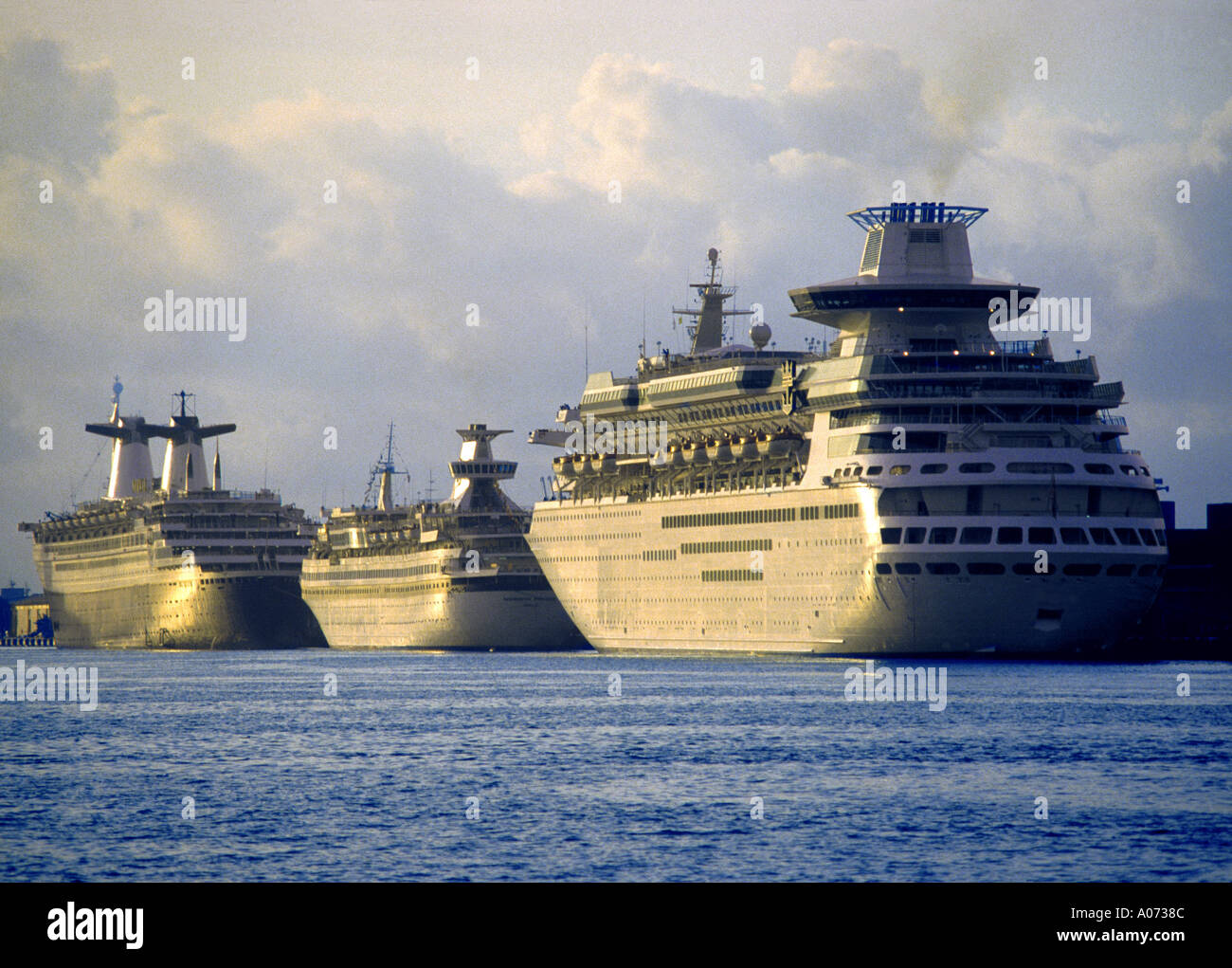 Les navires de croisière Port de Miami Florida USA Banque D'Images