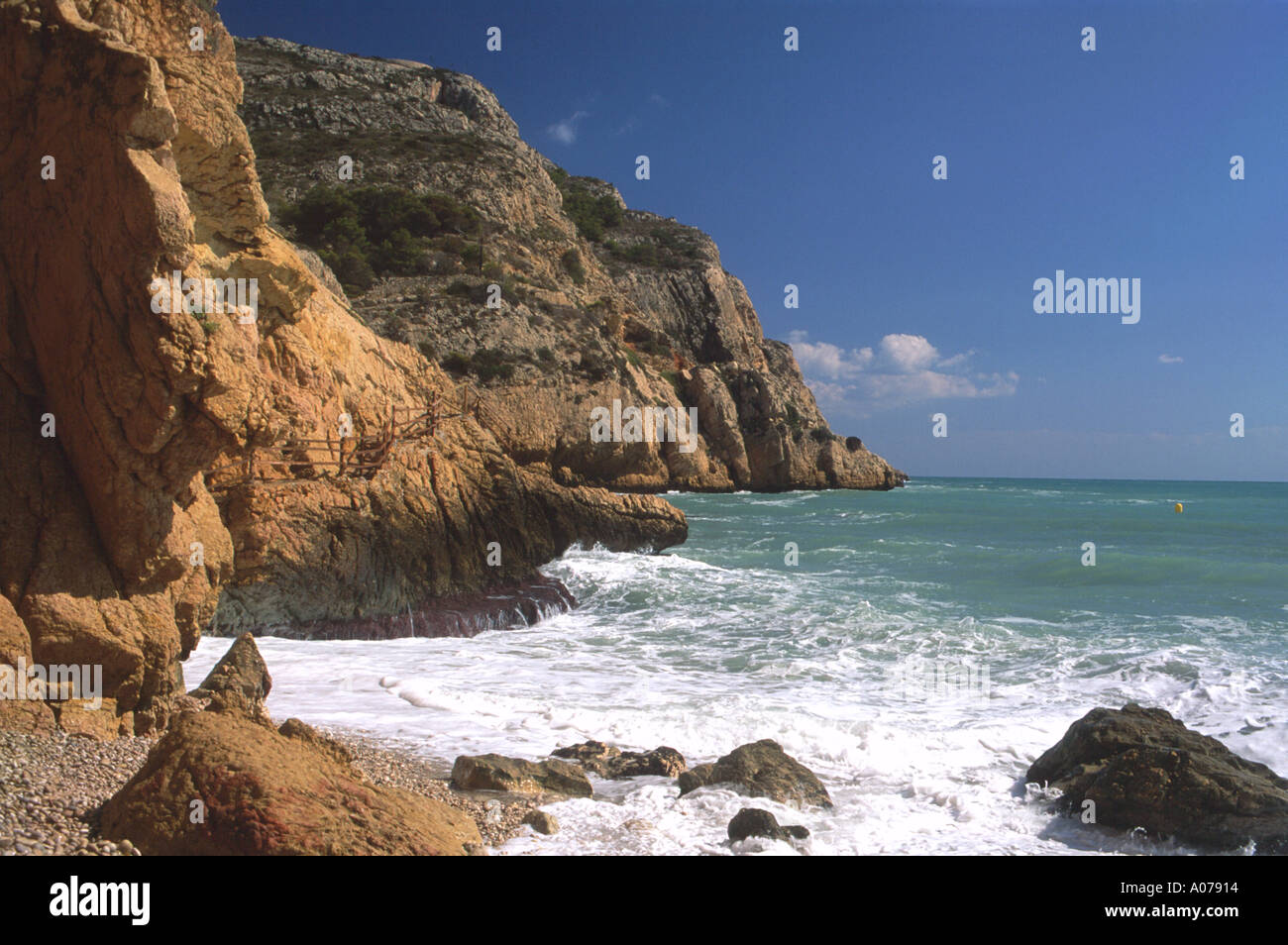 Javea, Costa Blanca, Espagne Europe vue côtière Banque D'Images