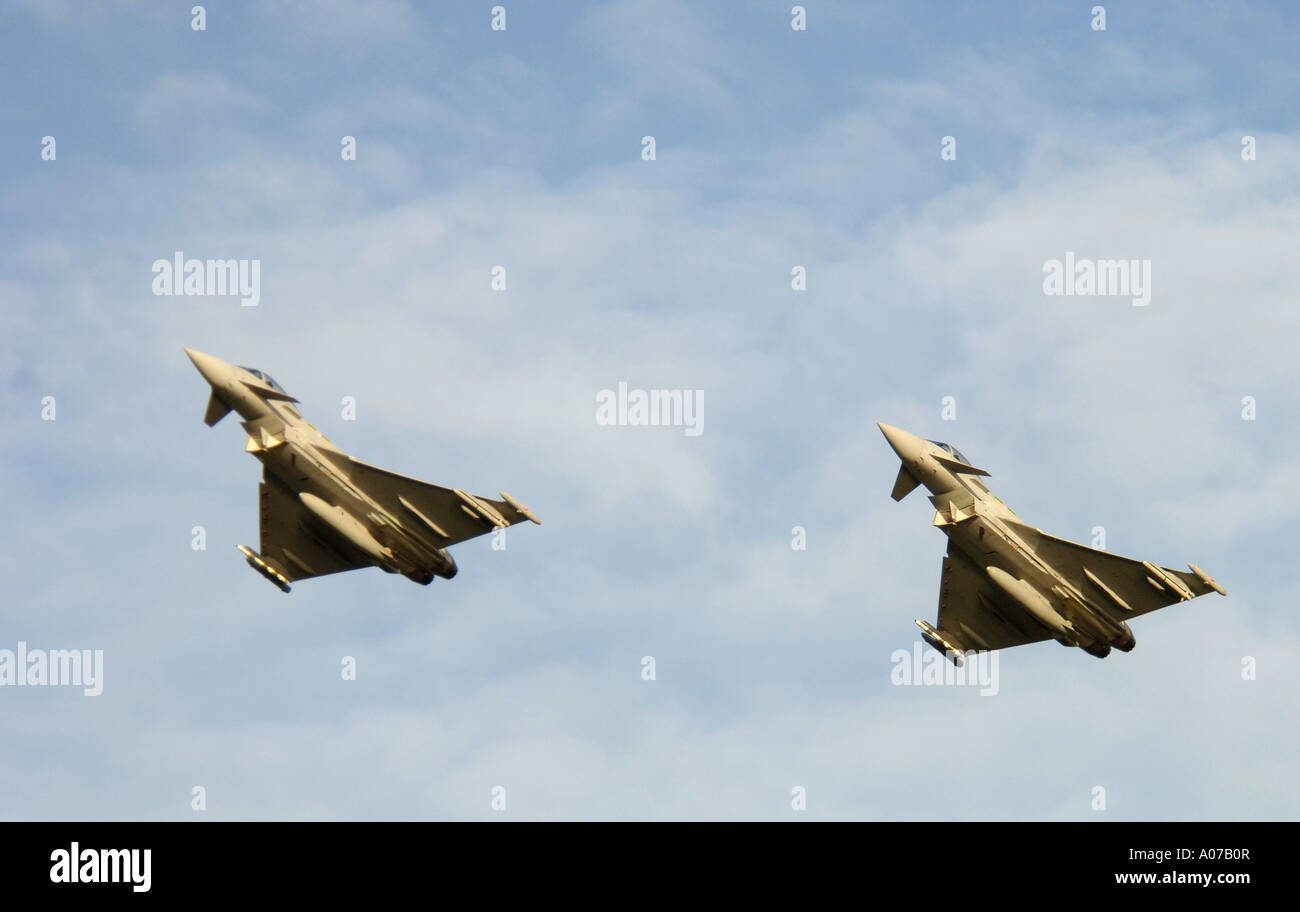 Lors d'un exercice à l'Eurofighter RAF Moray Ecosse. 4164-394 XAV Banque D'Images