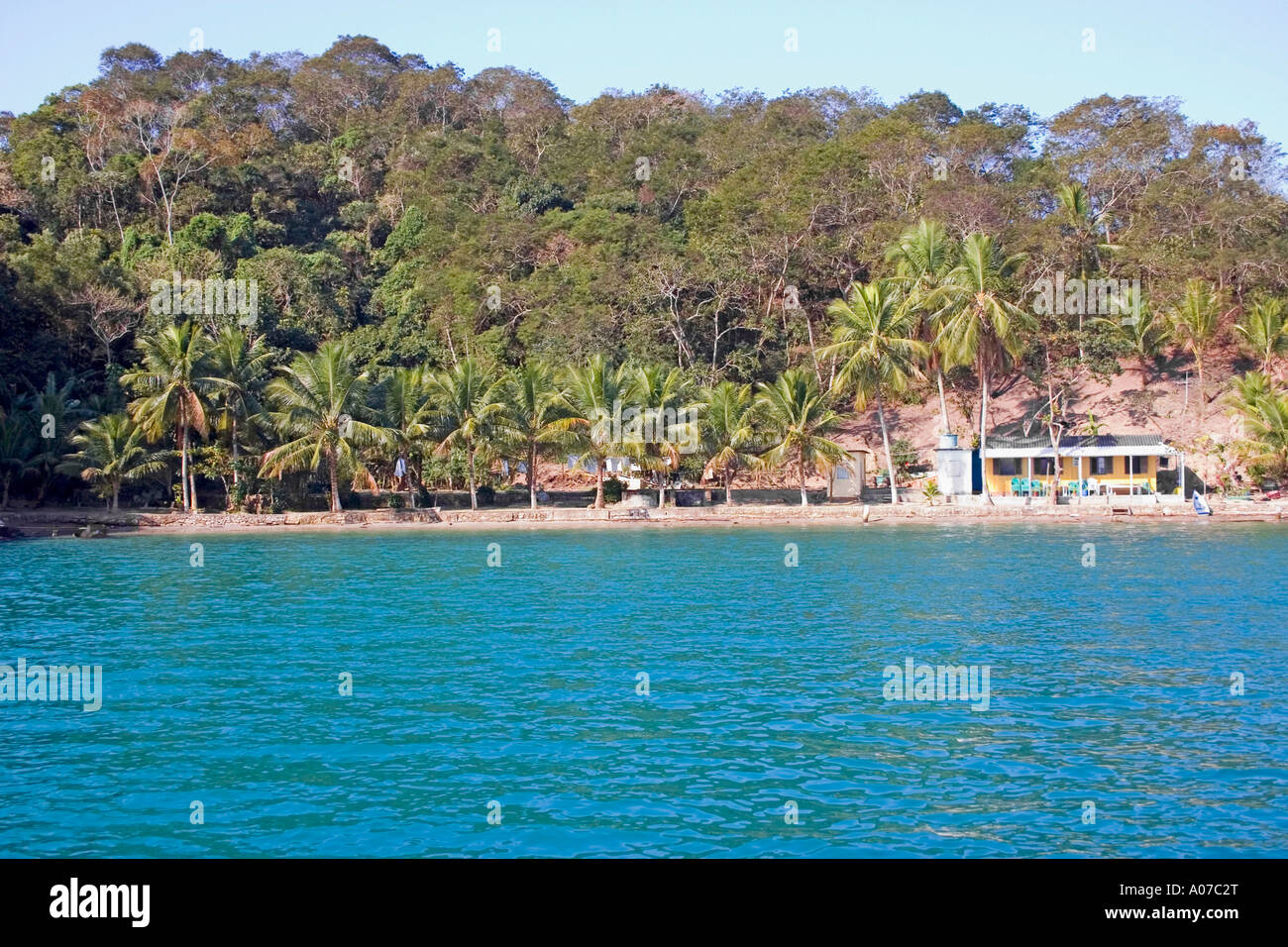 L'une des petites îles d'Angra dos Reis Etat de Rio de Janeiro Brésil Banque D'Images