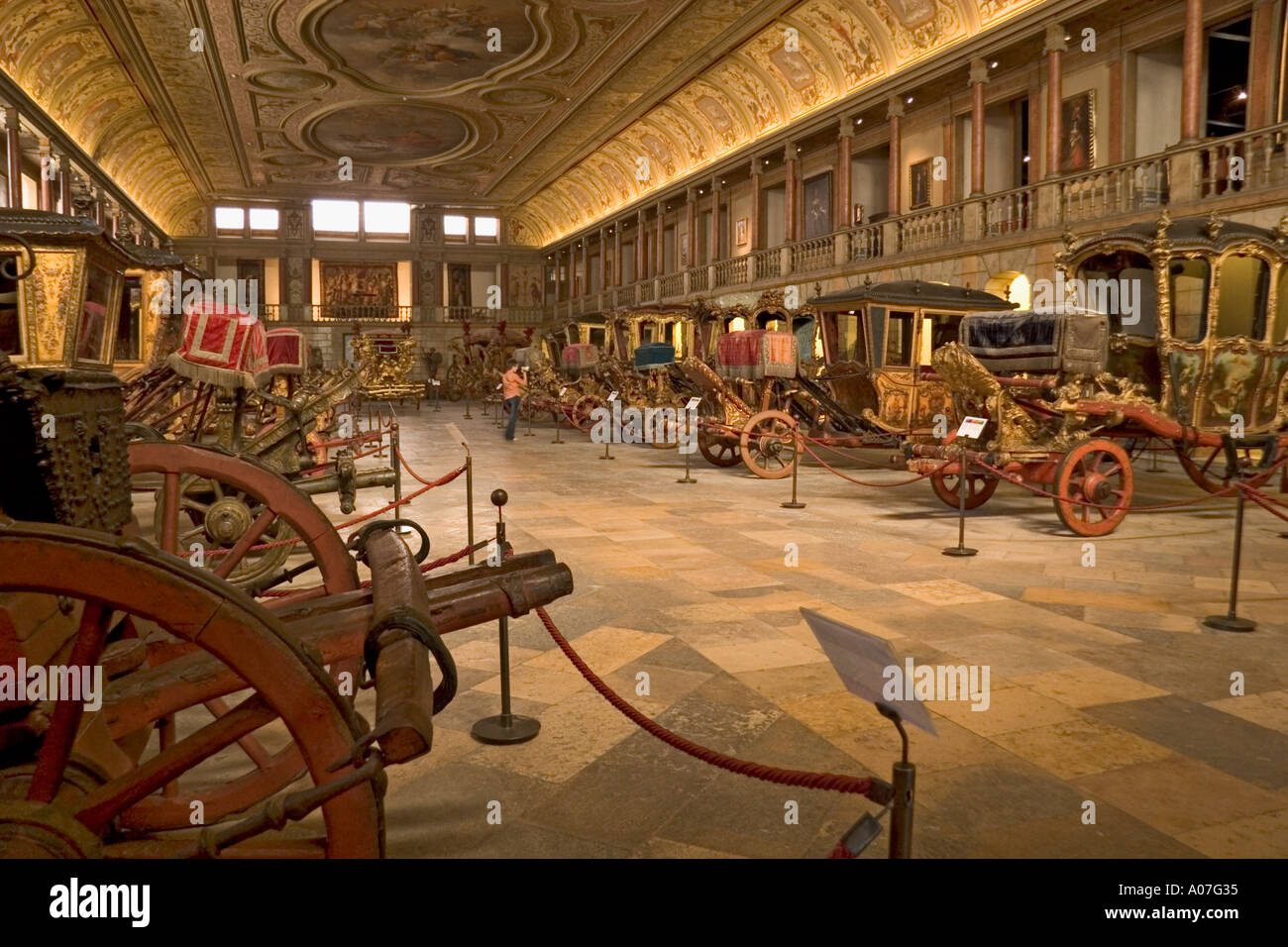 Lisbonne Portugal Lisbonne Portugal Museu Nacional dos Coches entraîneur National Museum Banque D'Images