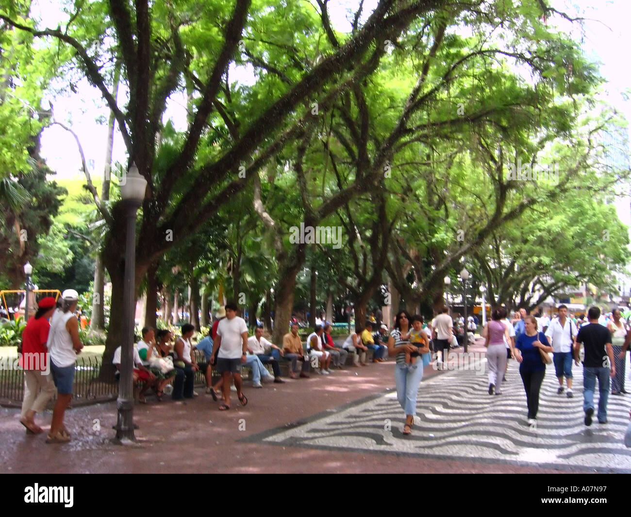 Parc en centre-ville Porto Alegre Brésil Amérique du Sud Banque D'Images