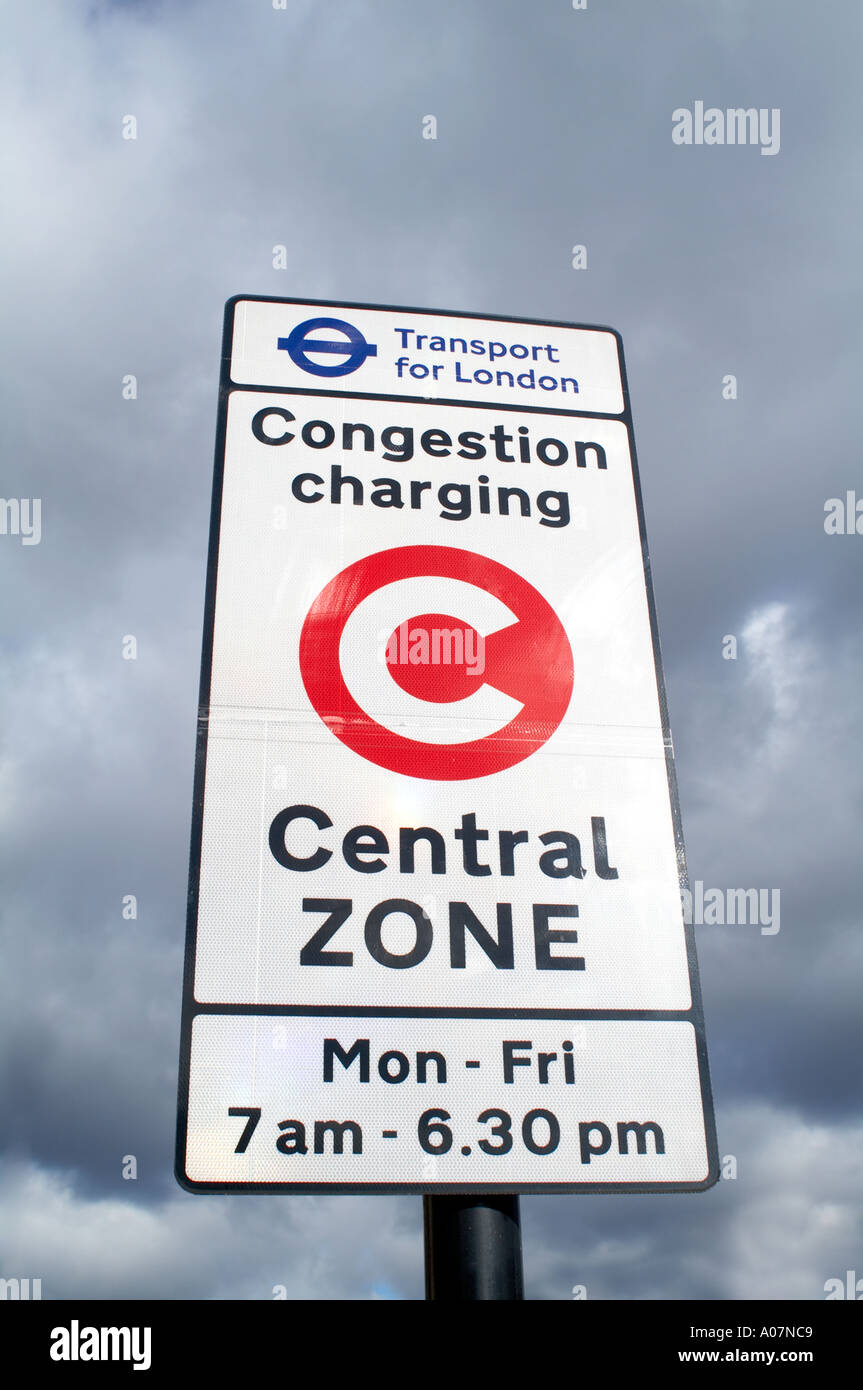 Congestion charge sign Banque D'Images