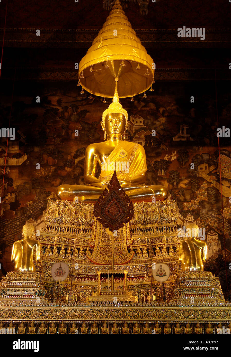 Wat Pho Bangkok Bouddha Sublime 2 Banque D'Images