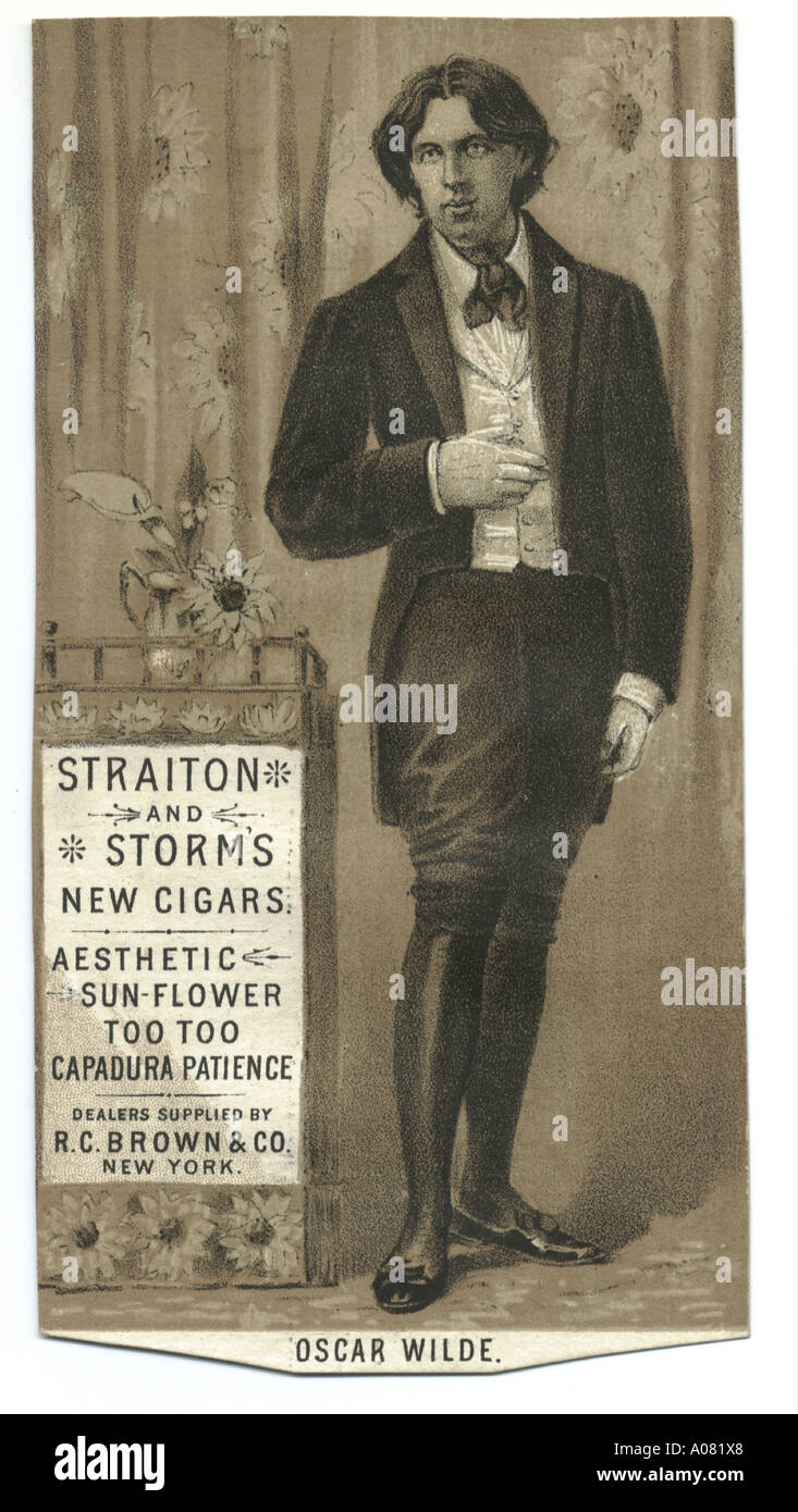Et de nouvelles tempêtes Straiton publicité 1882 cigares Banque D'Images