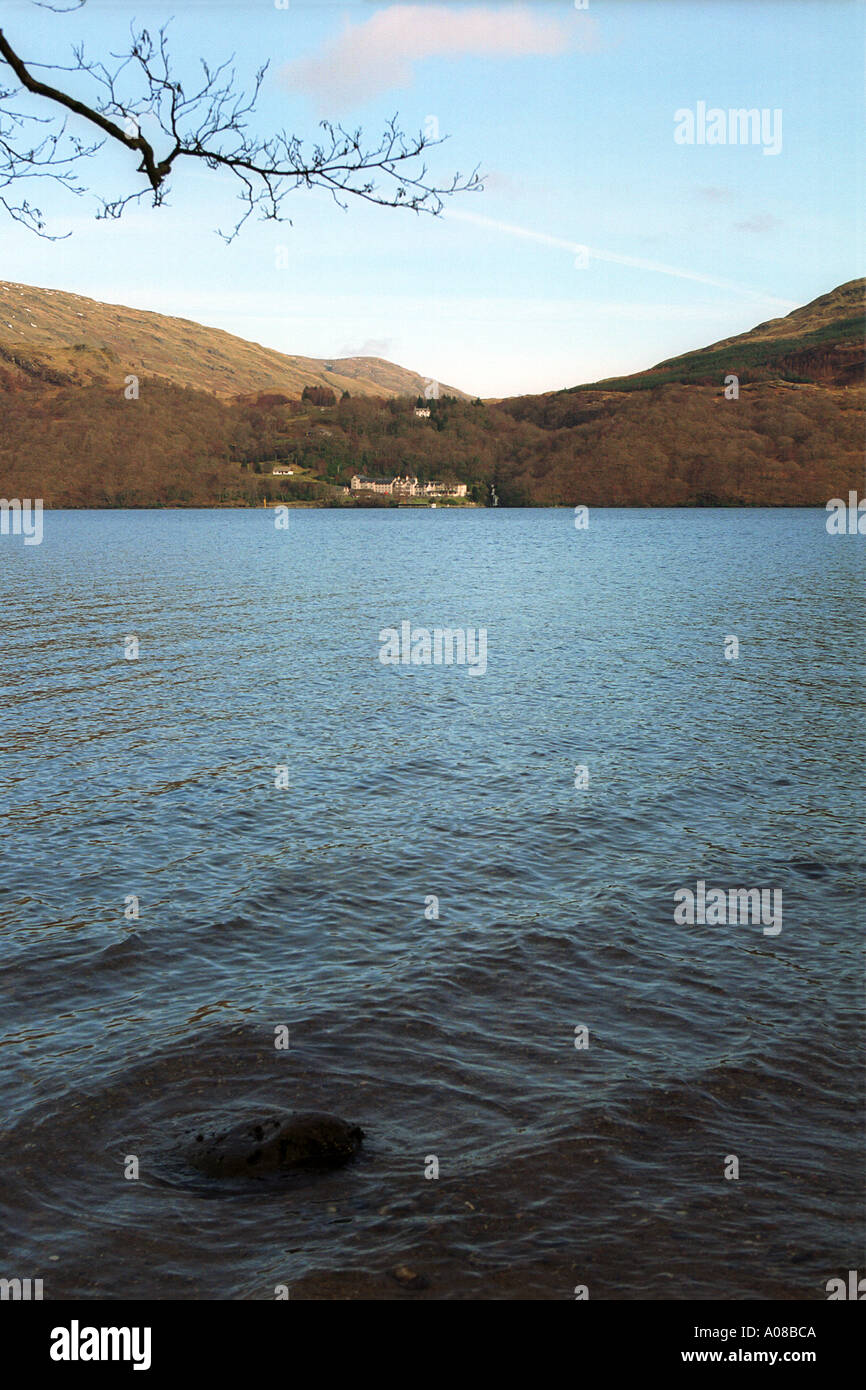 Ecosse Loch Lomond Hotel Inversnaid Banque D'Images