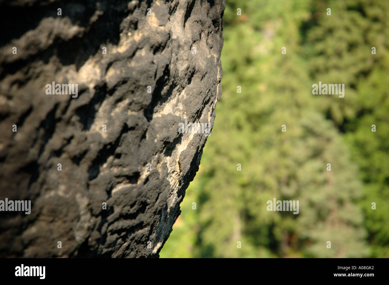 Close Up de grès gris dans l'Elbsandsteingebirge Allemagne Banque D'Images