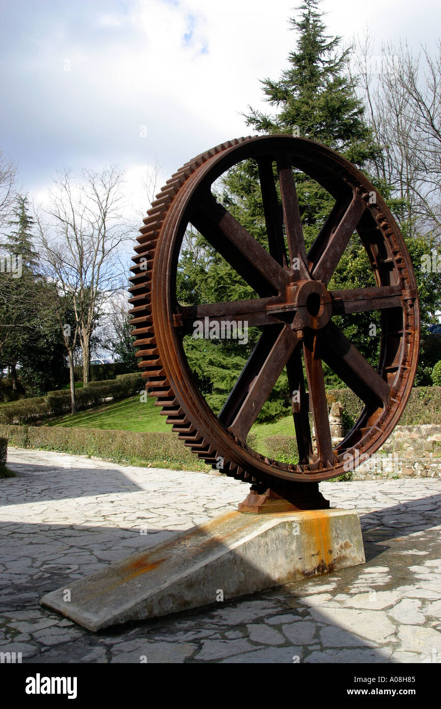 Espagne Bilbao Funiculaire de Artxanda en montée de montagne Vue Fenêtre Écran Car rail de chemin de fer Banque D'Images