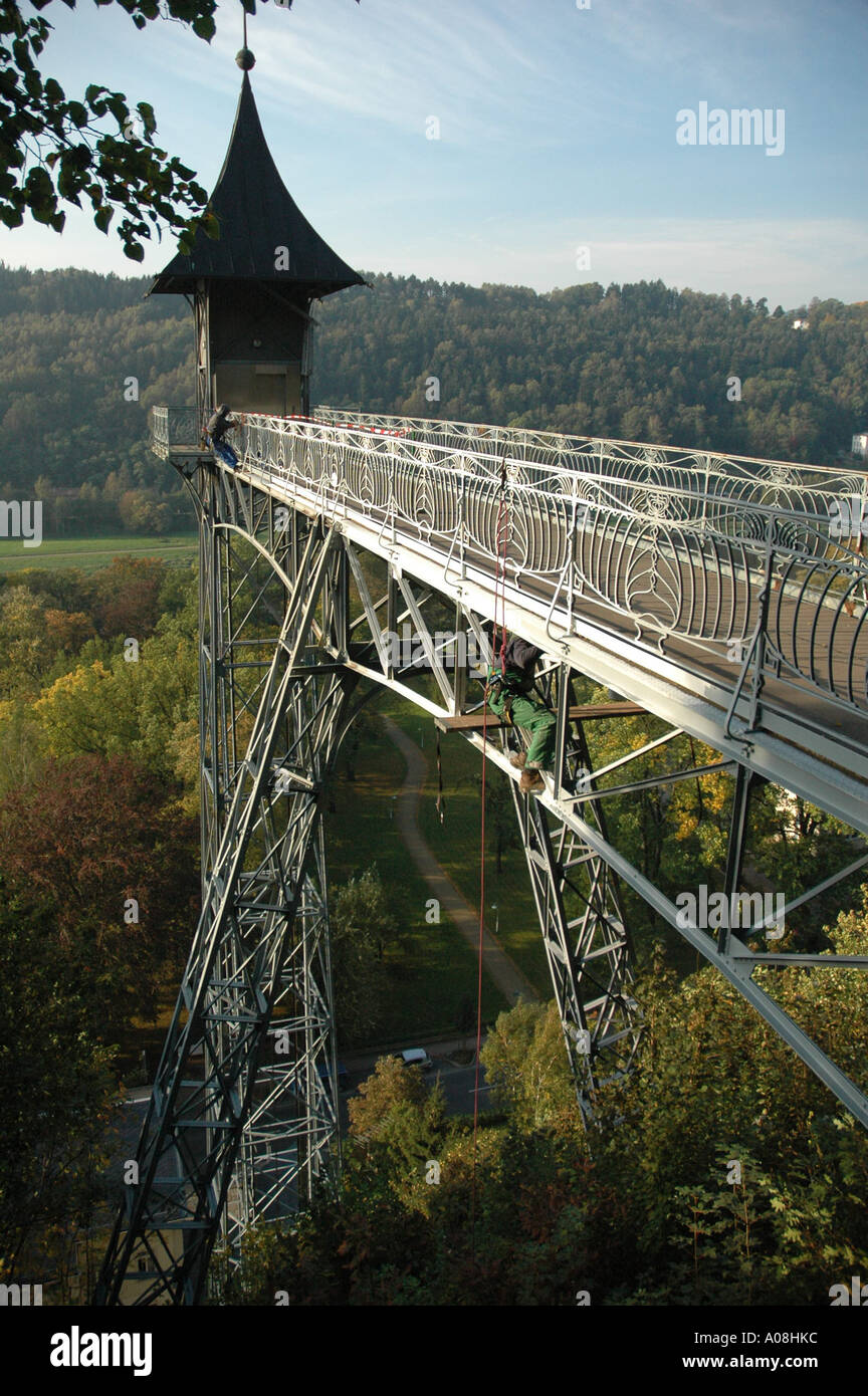 Piscine Ascenseur à Bad Schandau Elbsandsteingebirge Allemagne Banque D'Images