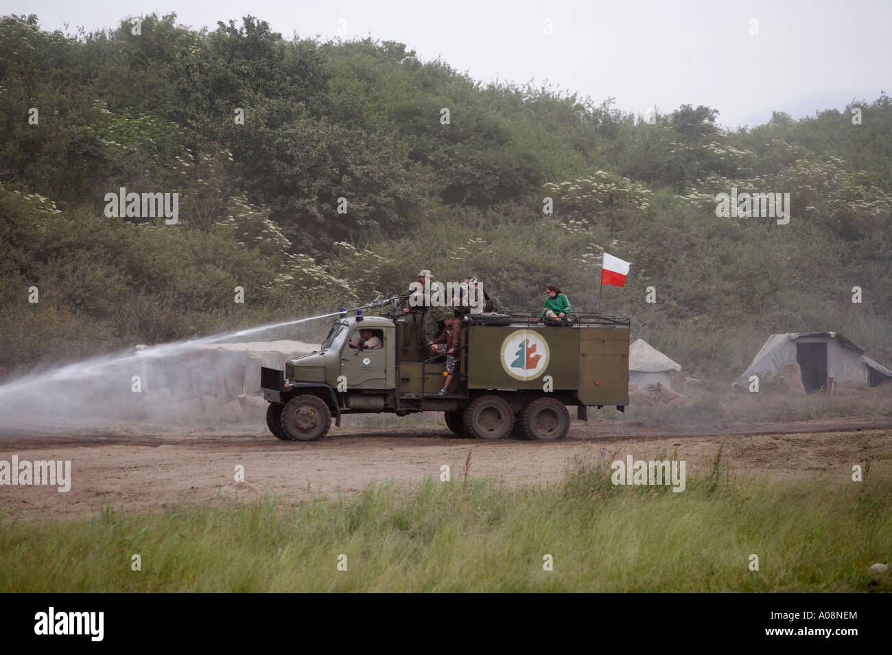 Rallye International de véhicules militaires historiques tenue à Darlowo Pologne Juin 2006 Banque D'Images