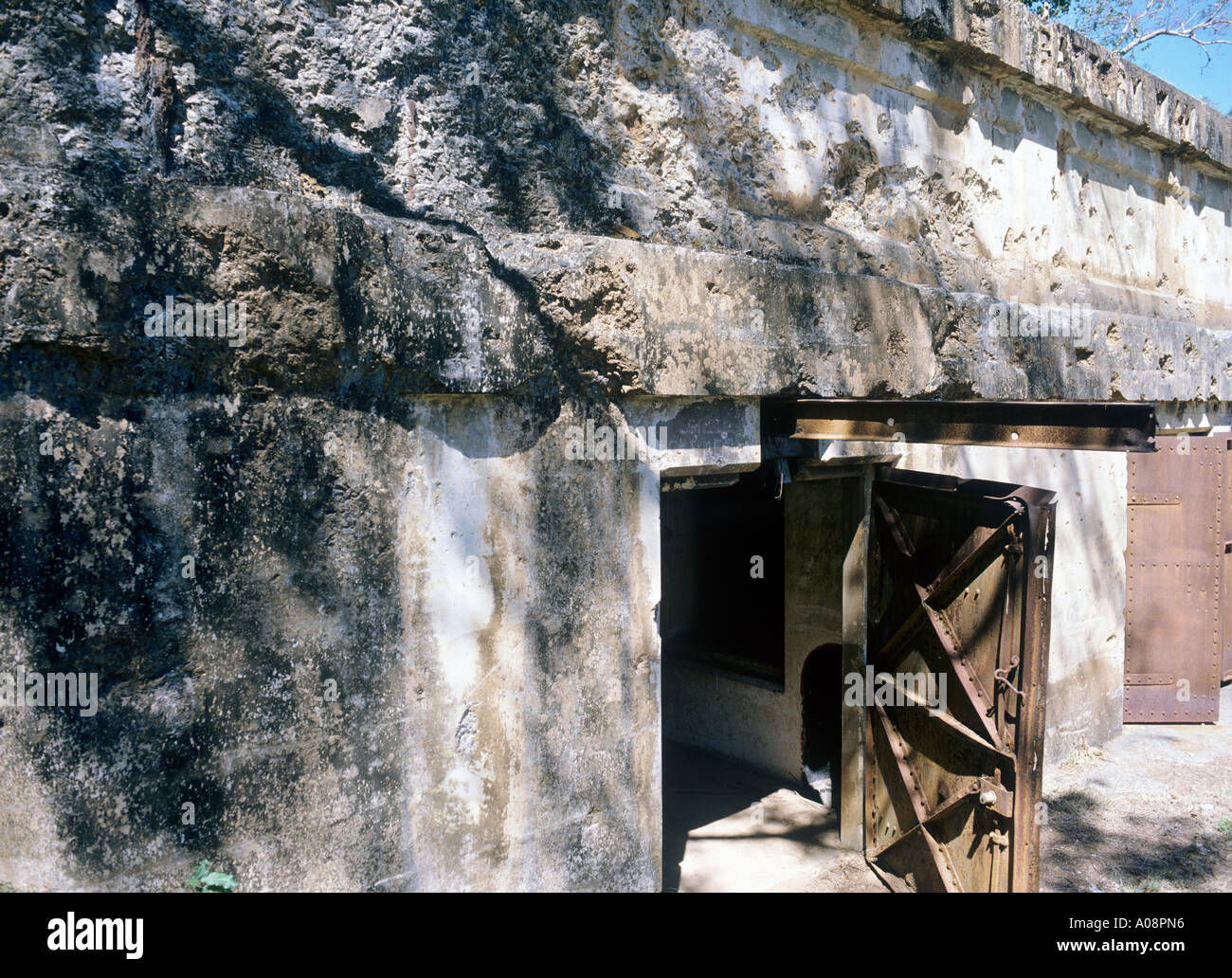 Cours de batterie, de Corregidor, aux Philippines. Banque D'Images