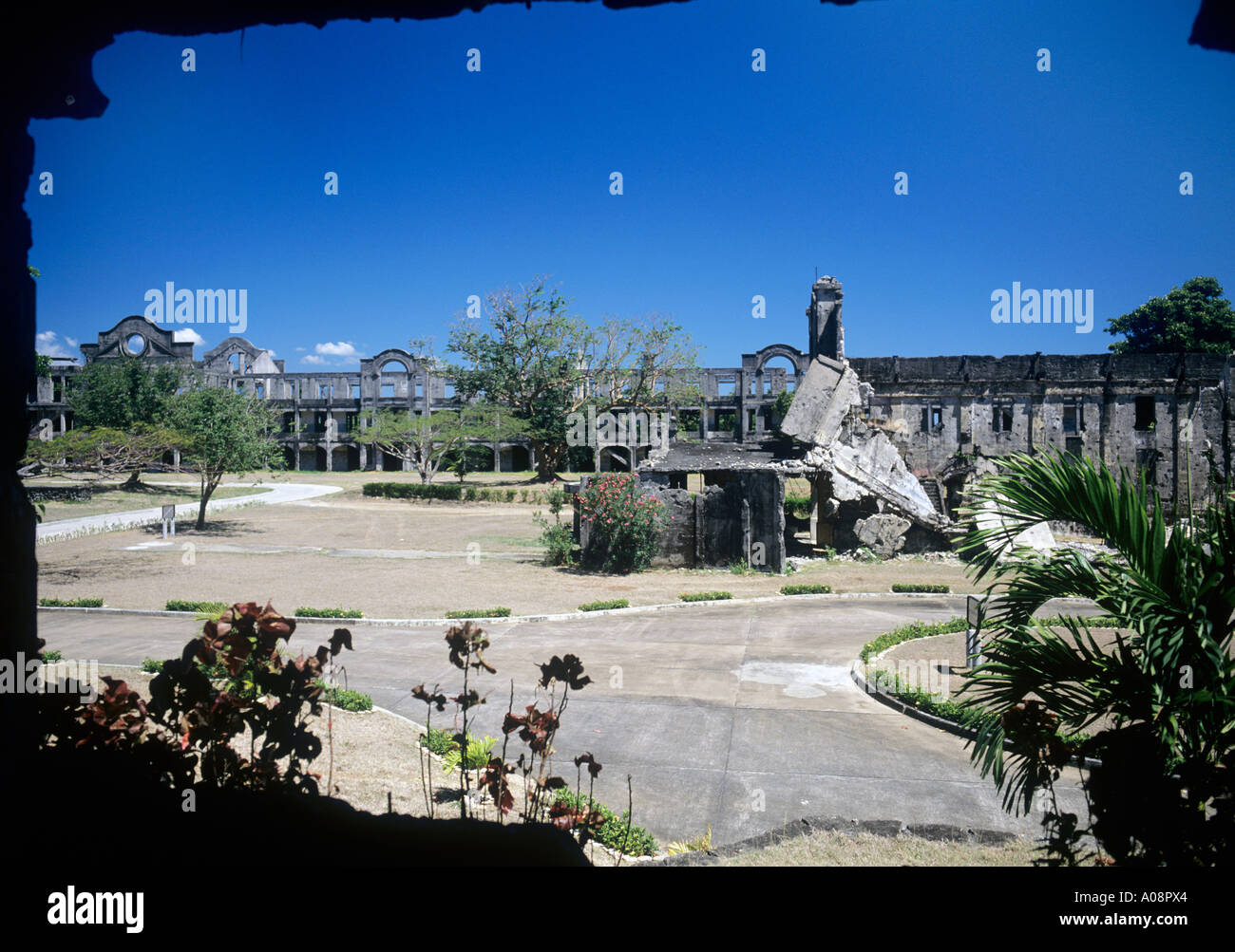 Bombardé d'armes sur l'île de Corregidor, aux Philippines. Banque D'Images