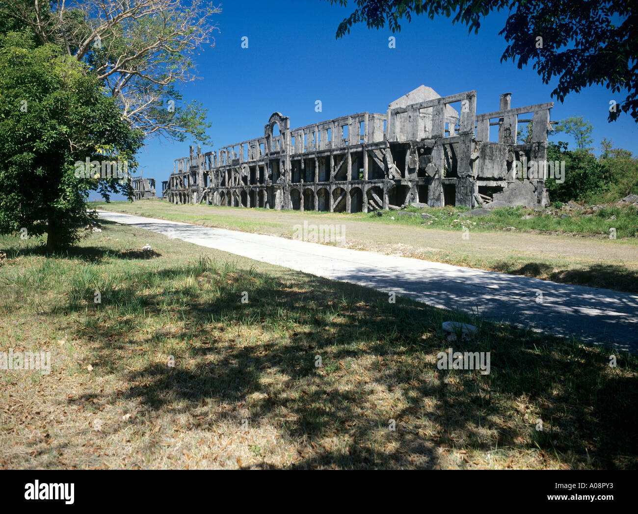 Mille de Long Corrigedor, casernes, aux Philippines. Banque D'Images